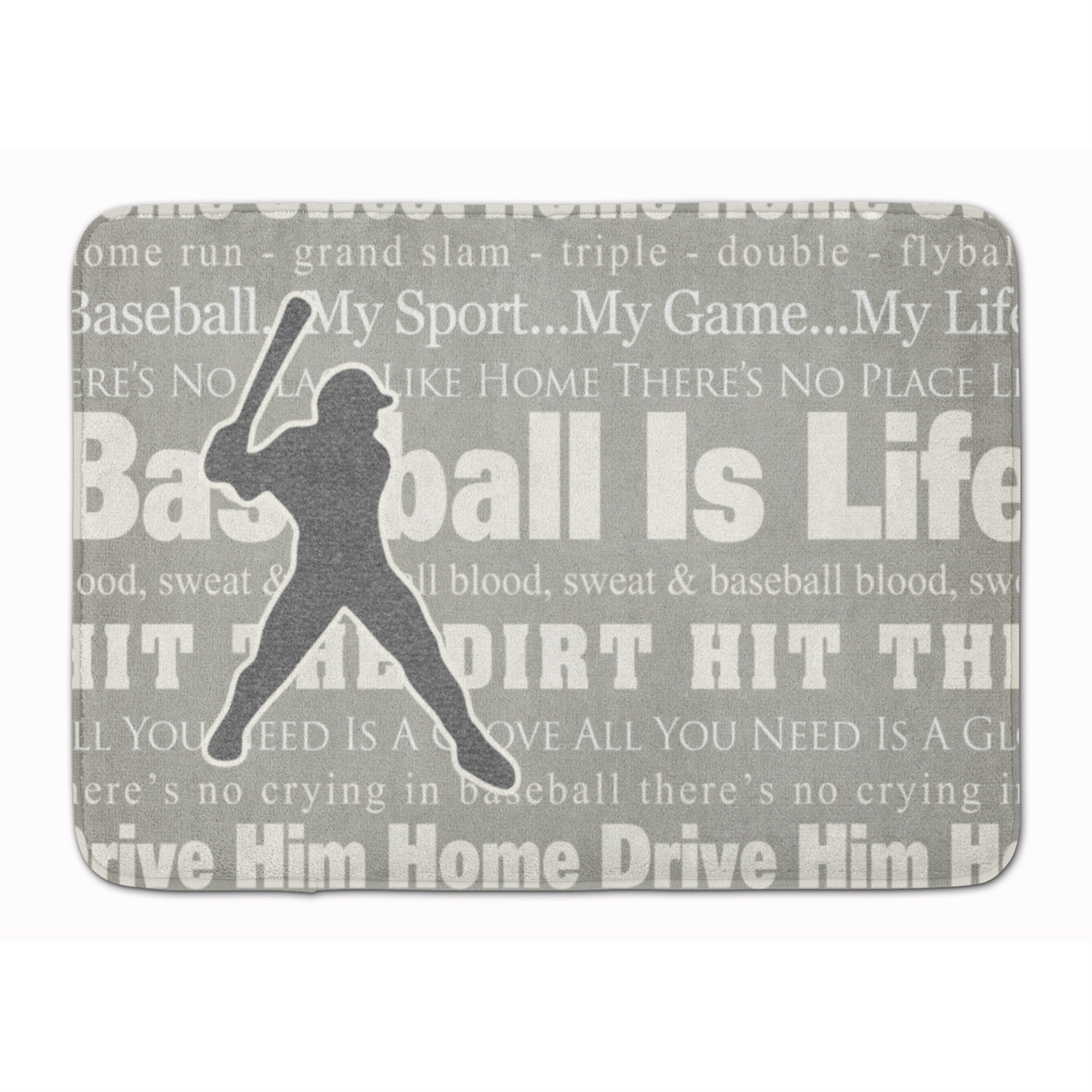 'Caroline'S Treasures Baseball Is Life Floor Mat, 19'''' X 27'''', Multicolor''
