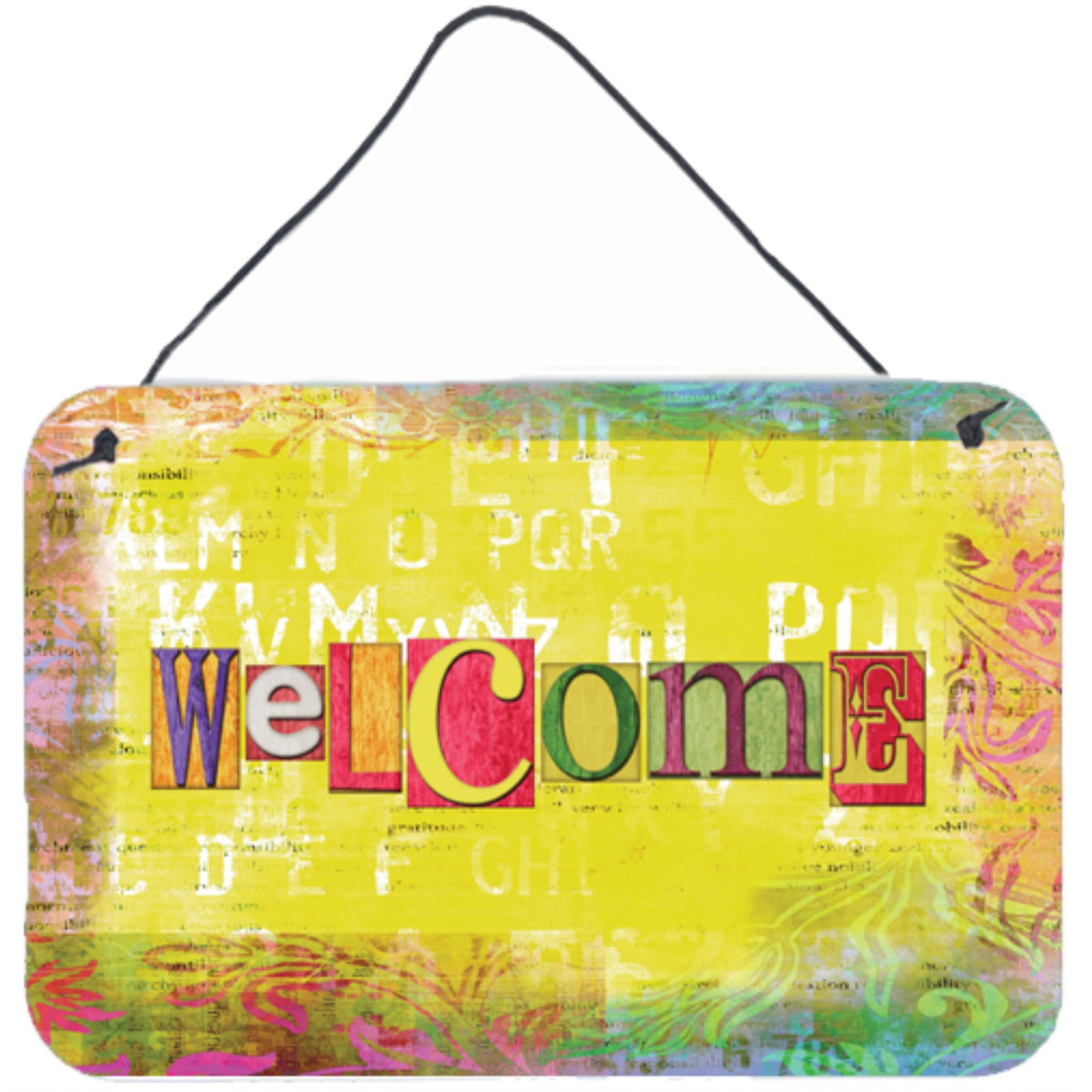 'Caroline'S Treasures Artsy Welcome Aluminum Metal Wall Or Door Hanging Prints, 8 X 12''''''