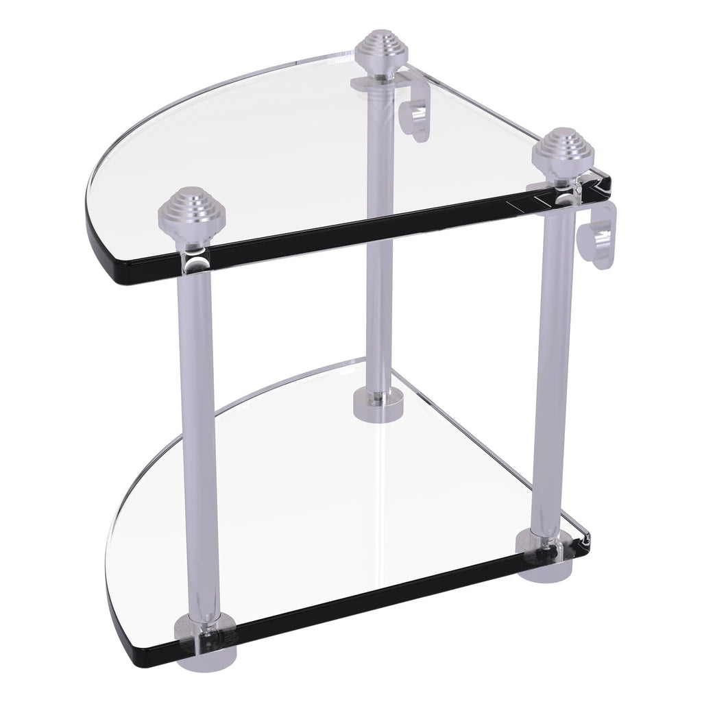 Southbeach Collection Two Tier Corner Glass Shelf - Sb-3-Sch