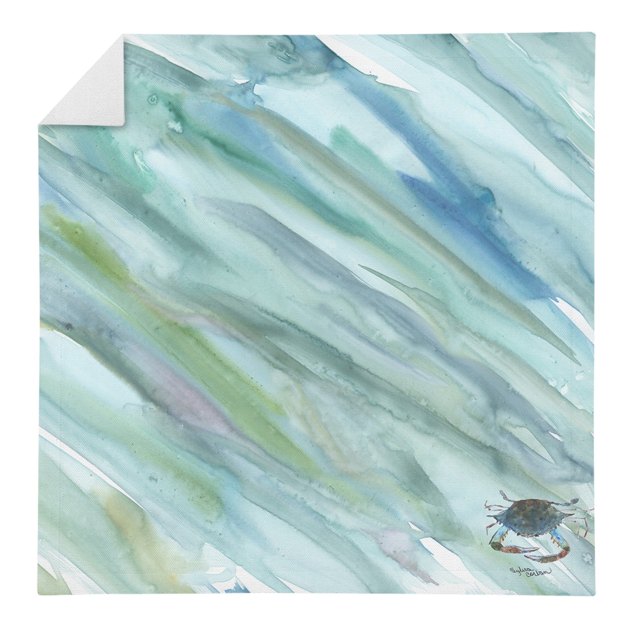 Crab #3 On Blue Napkin Sc2045Nap