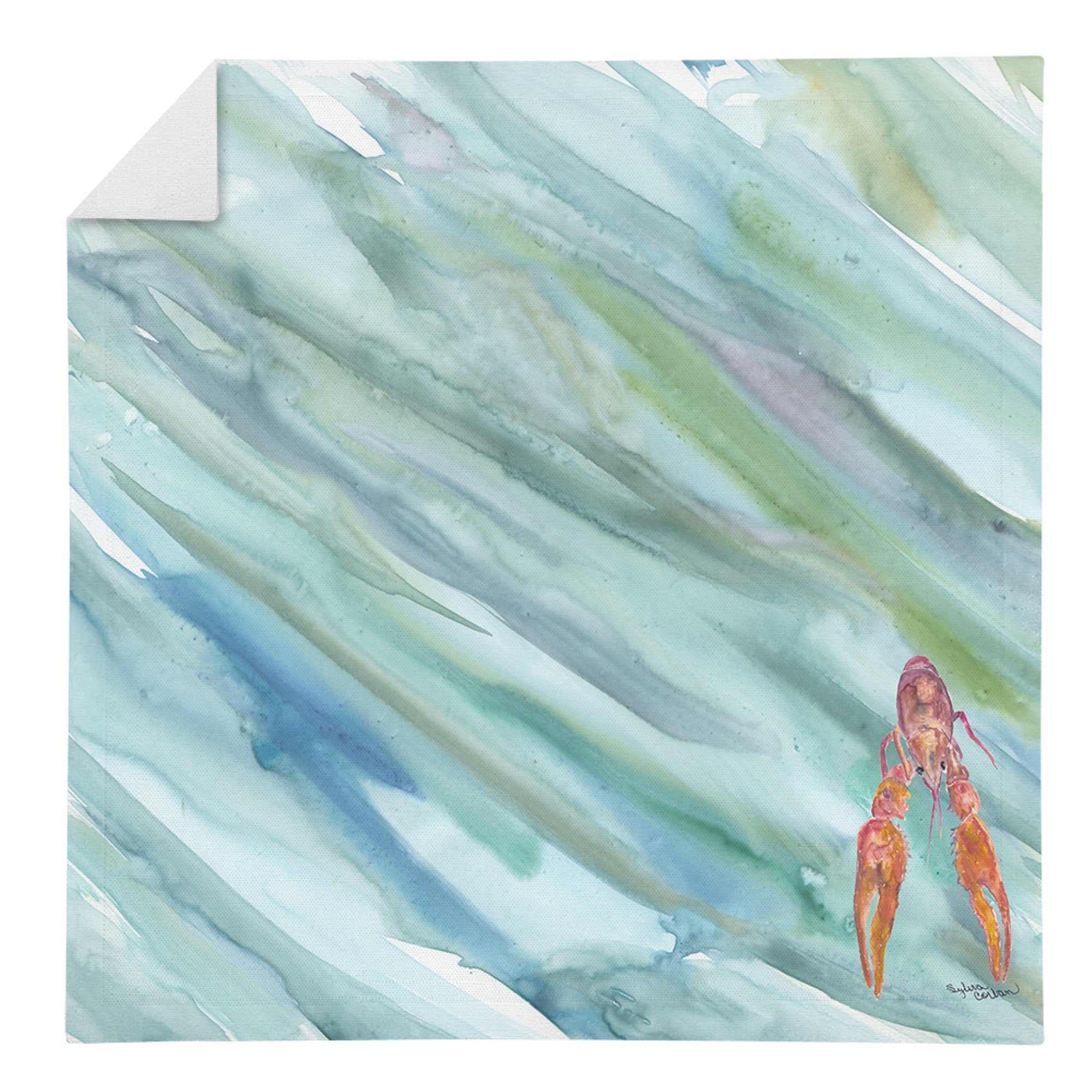 Crawfish On Blue Napkin Sc2046Nap