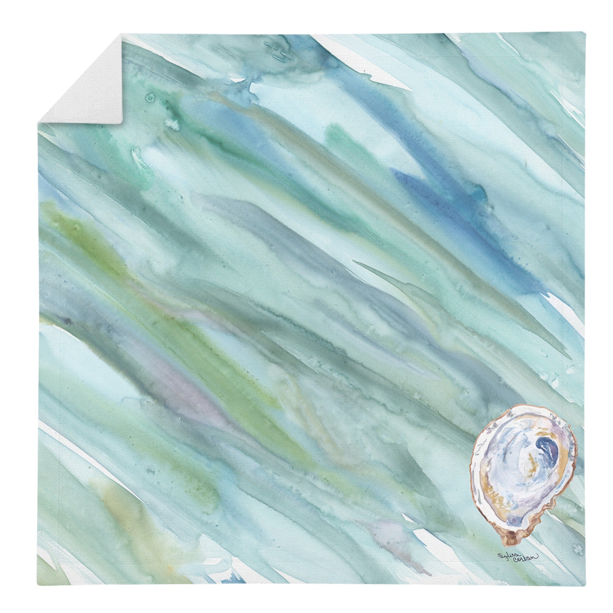 Oyster #2 On Blue Napkin Sc2049Nap