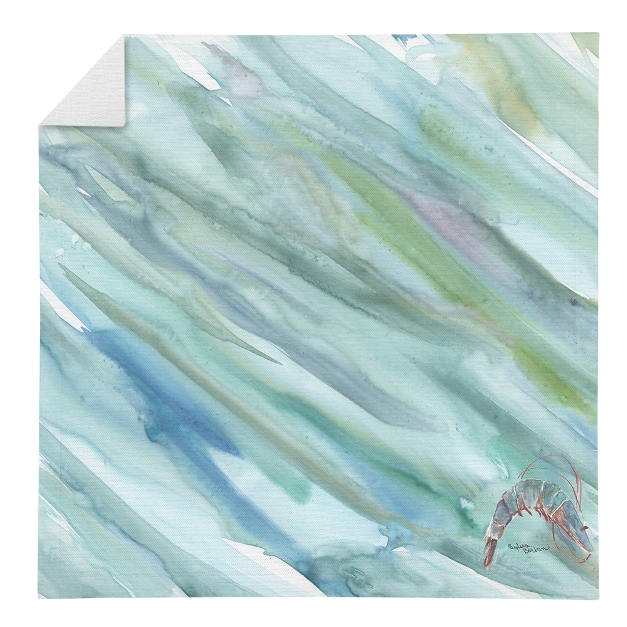 Shrimp #1 On Blue Napkin Sc2052Nap