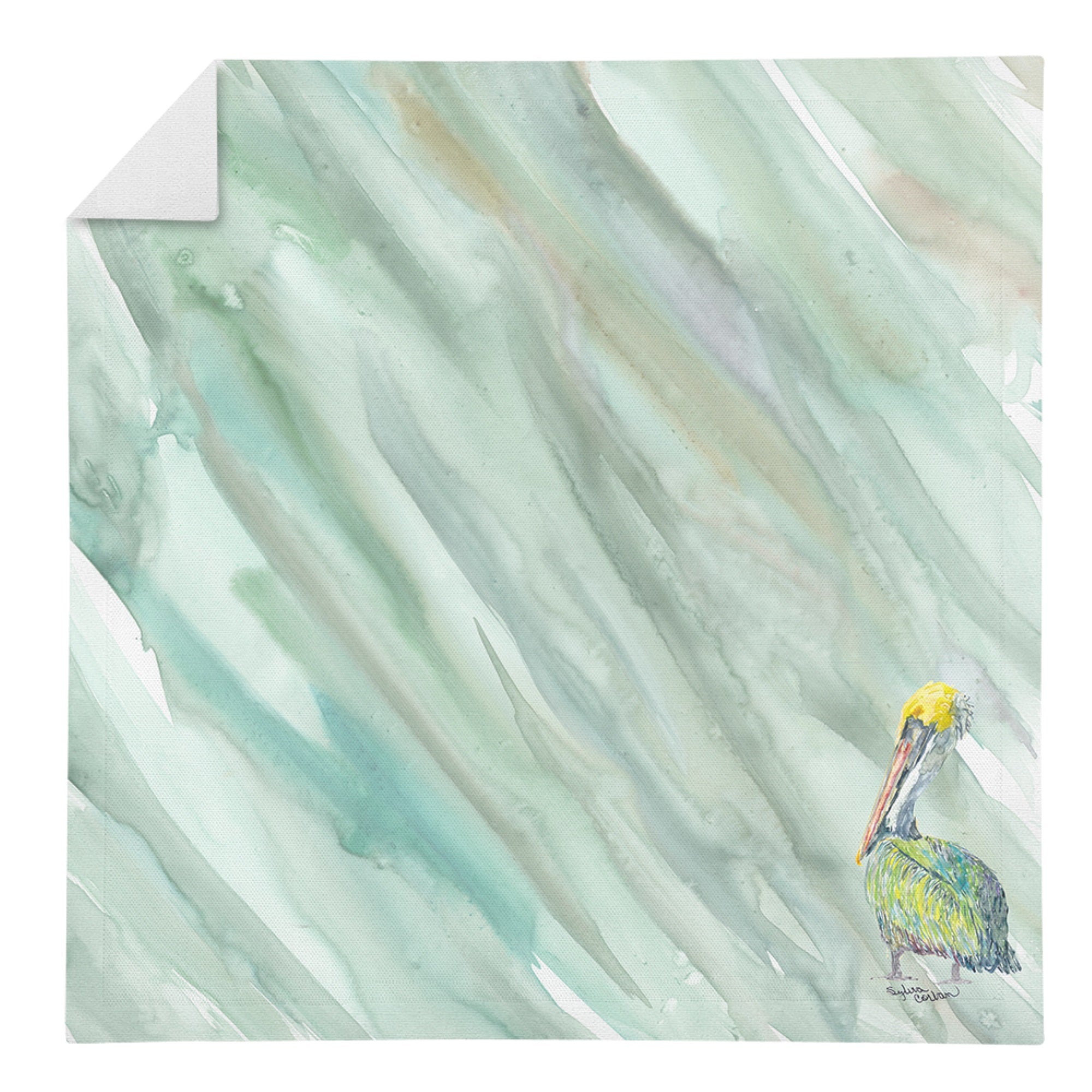 Pelican On Sage Green Napkin Sc2064Nap