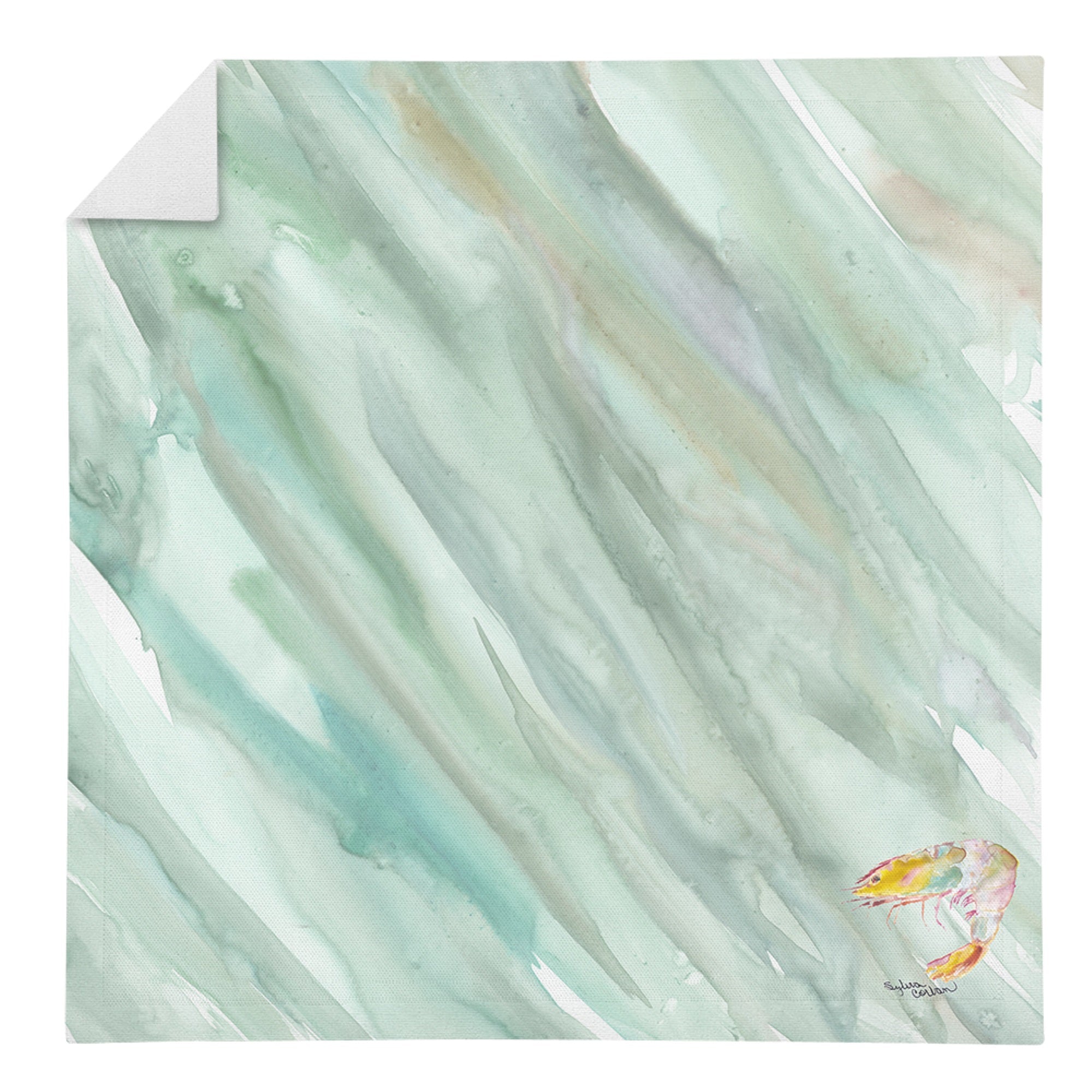 Shrimp #1 On Sage Green Napkin Sc2065Nap