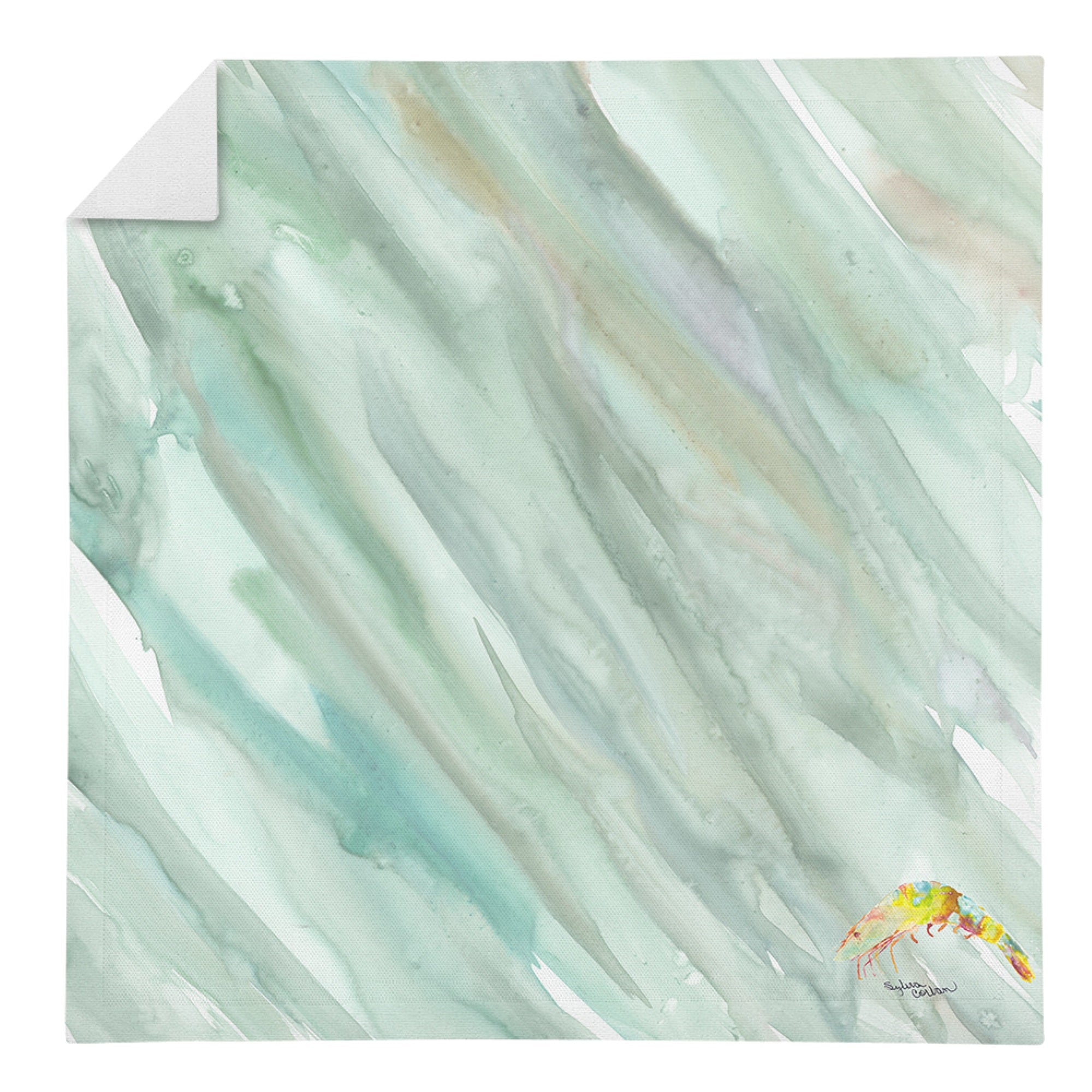 Shrimp #2 On Sage Green Napkin Sc2066Nap