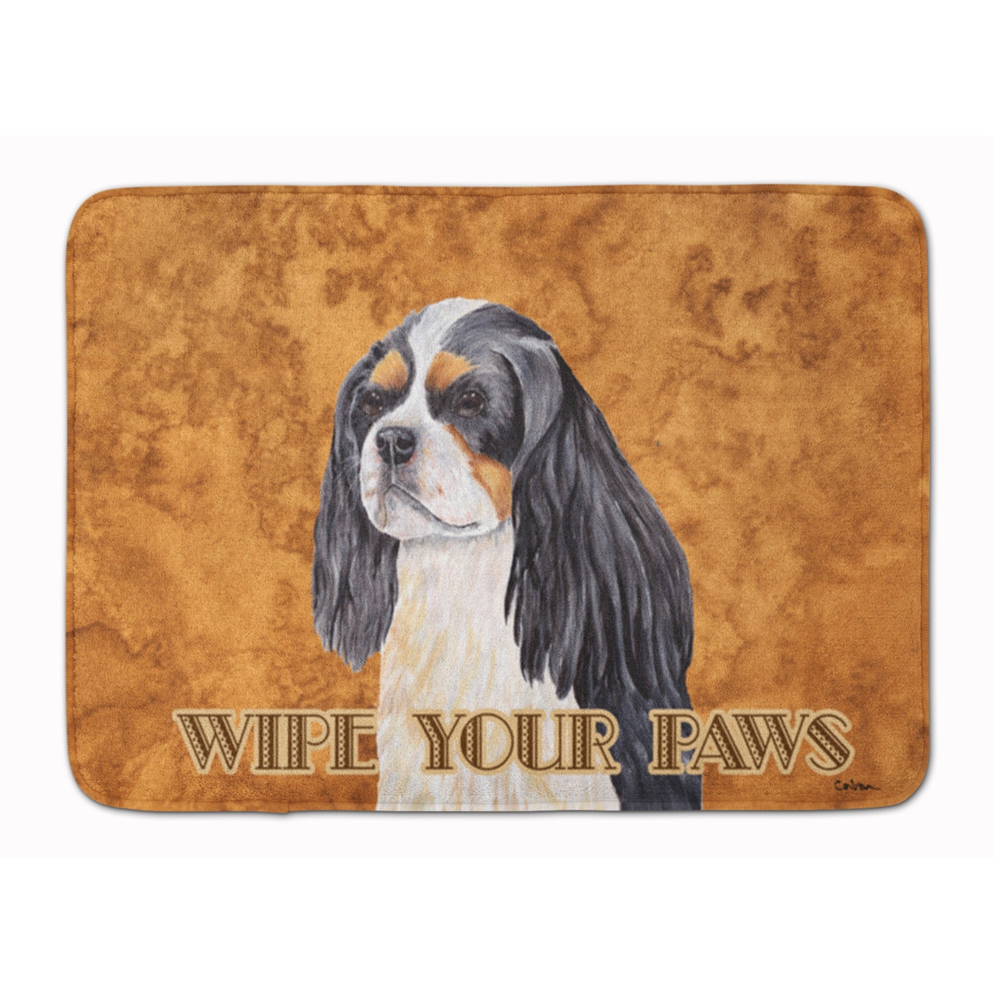 'Caroline'S Treasures Cavalier Spaniel Wipe Your Paws Floor Mat, 19'''' X 27'''', Multicolor''
