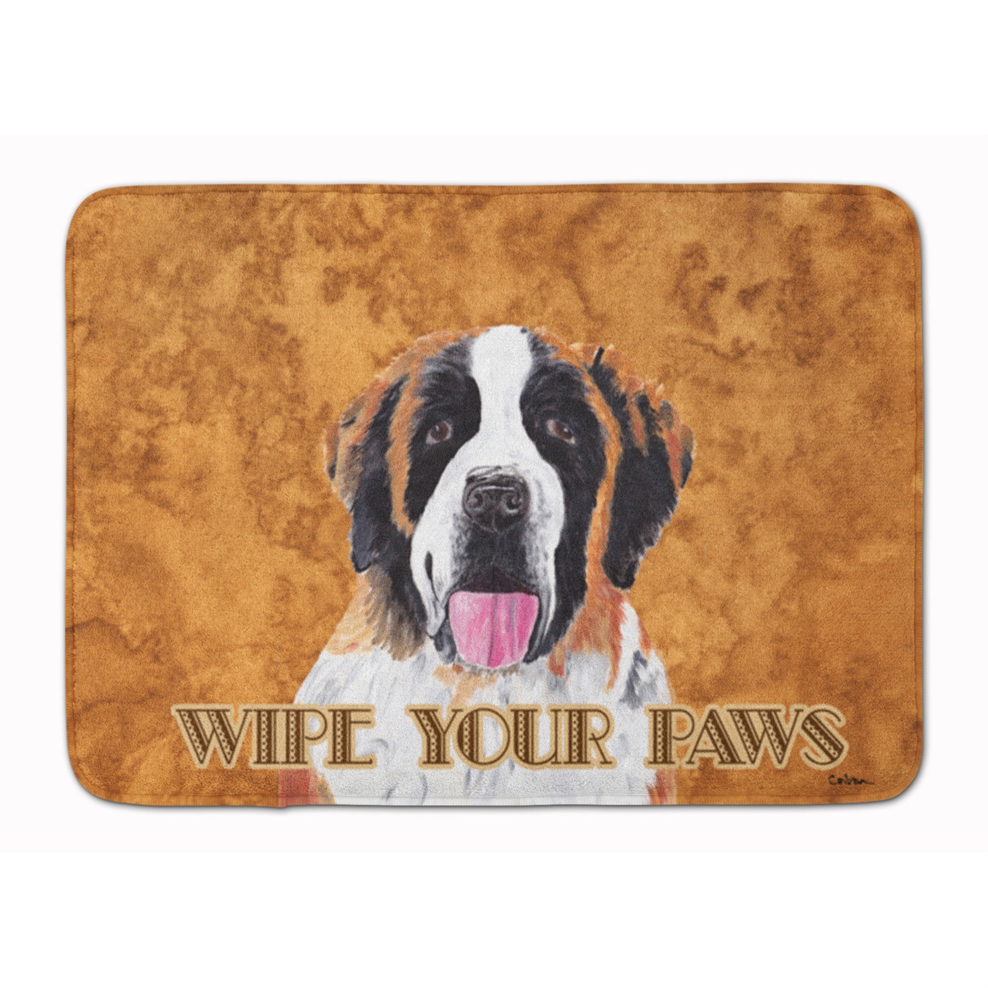 'Caroline'S Treasures Saint Bernard Wipe Your Paws Floor Mat, 19'''' X 27'''', Multicolor''