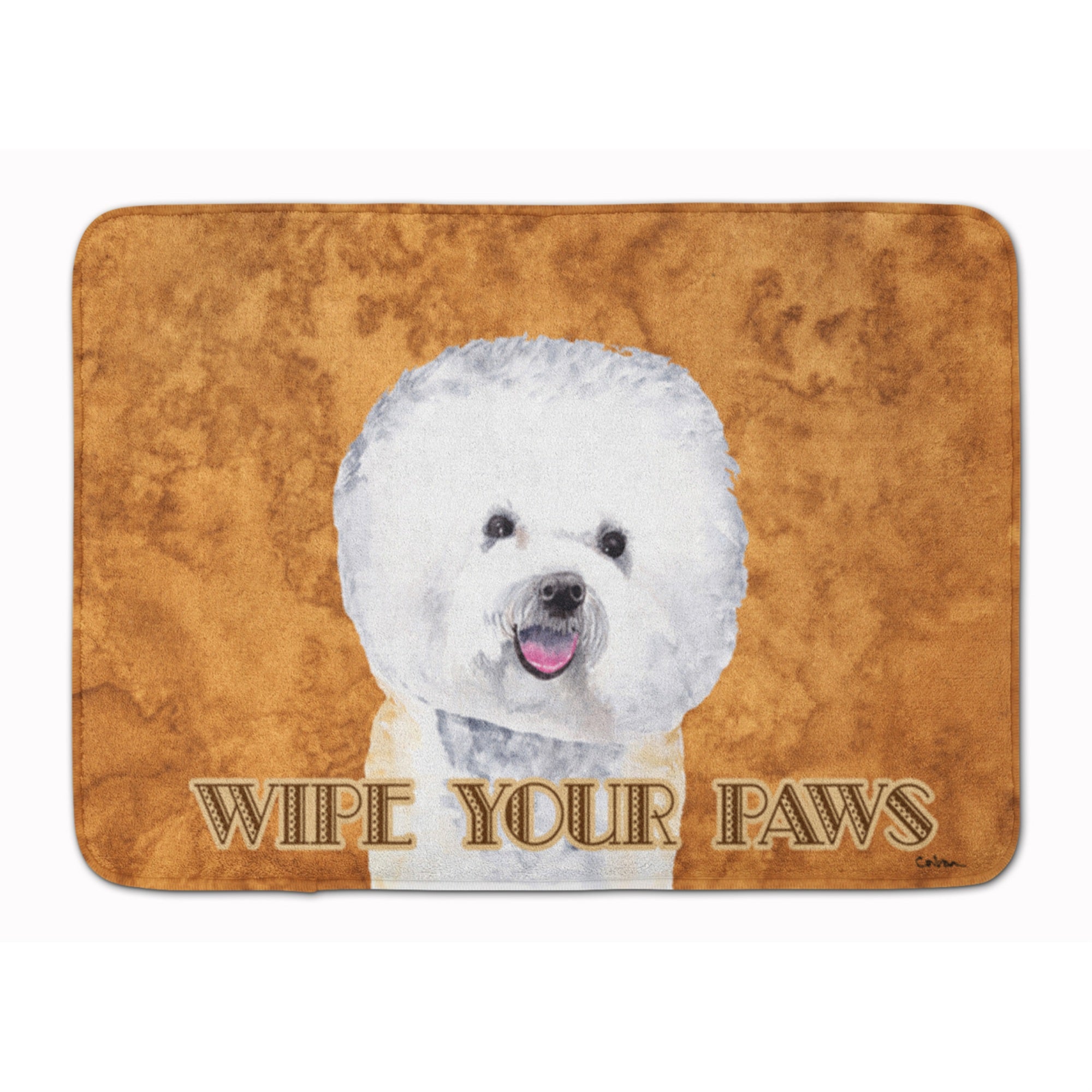 'Caroline'S Treasures Bichon Frise Wipe Your Paws Floor Mat, 19'''' X 27'''', Multicolor''