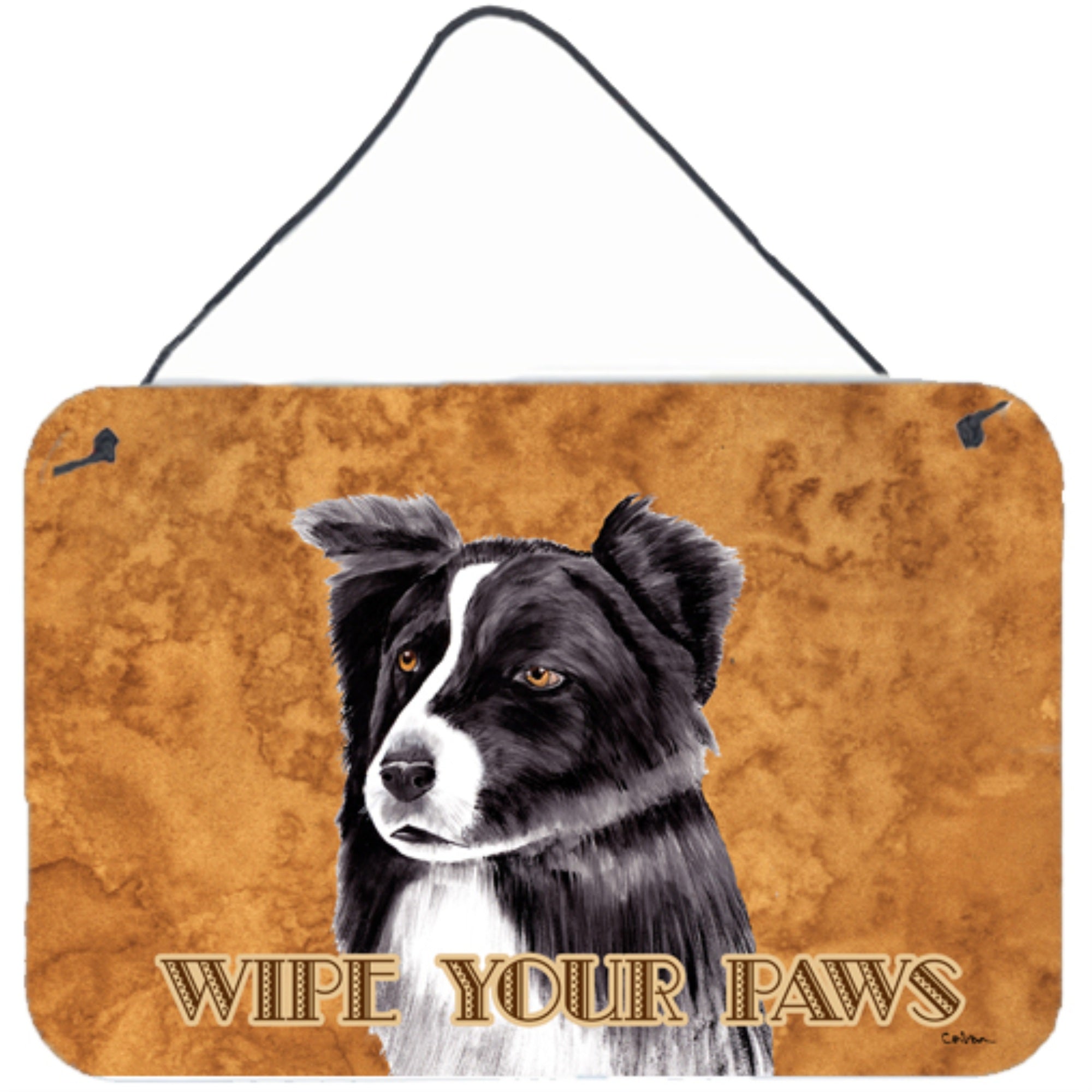 'Caroline'S Treasures Border Collie Aluminum Metal Wall Or Door Hanging Prints, 8 X 12''''''