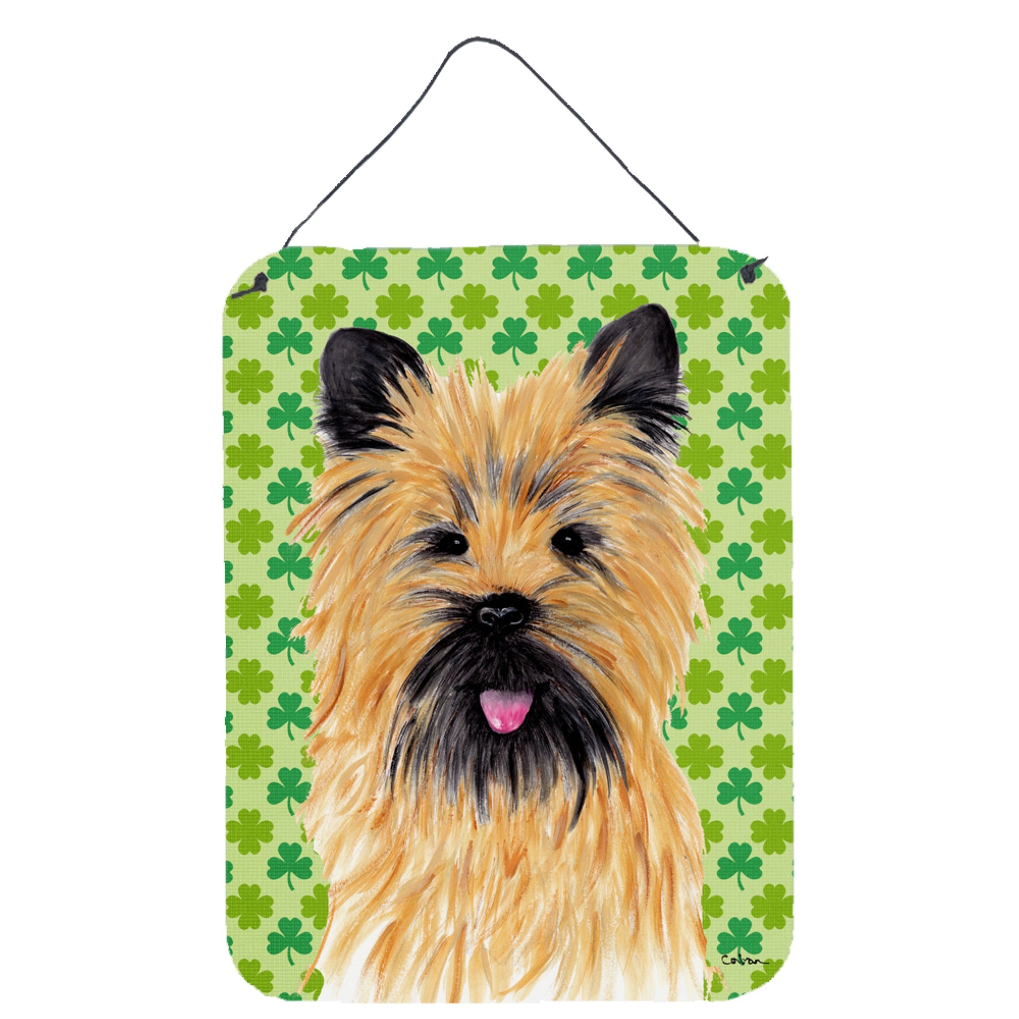 'Caroline'S Treasures Cairn Terrier St. Patrick'S Day Shamrock Portrait Wall Or Door Hanging Prints, 16'''' X 12'''', Multicolo