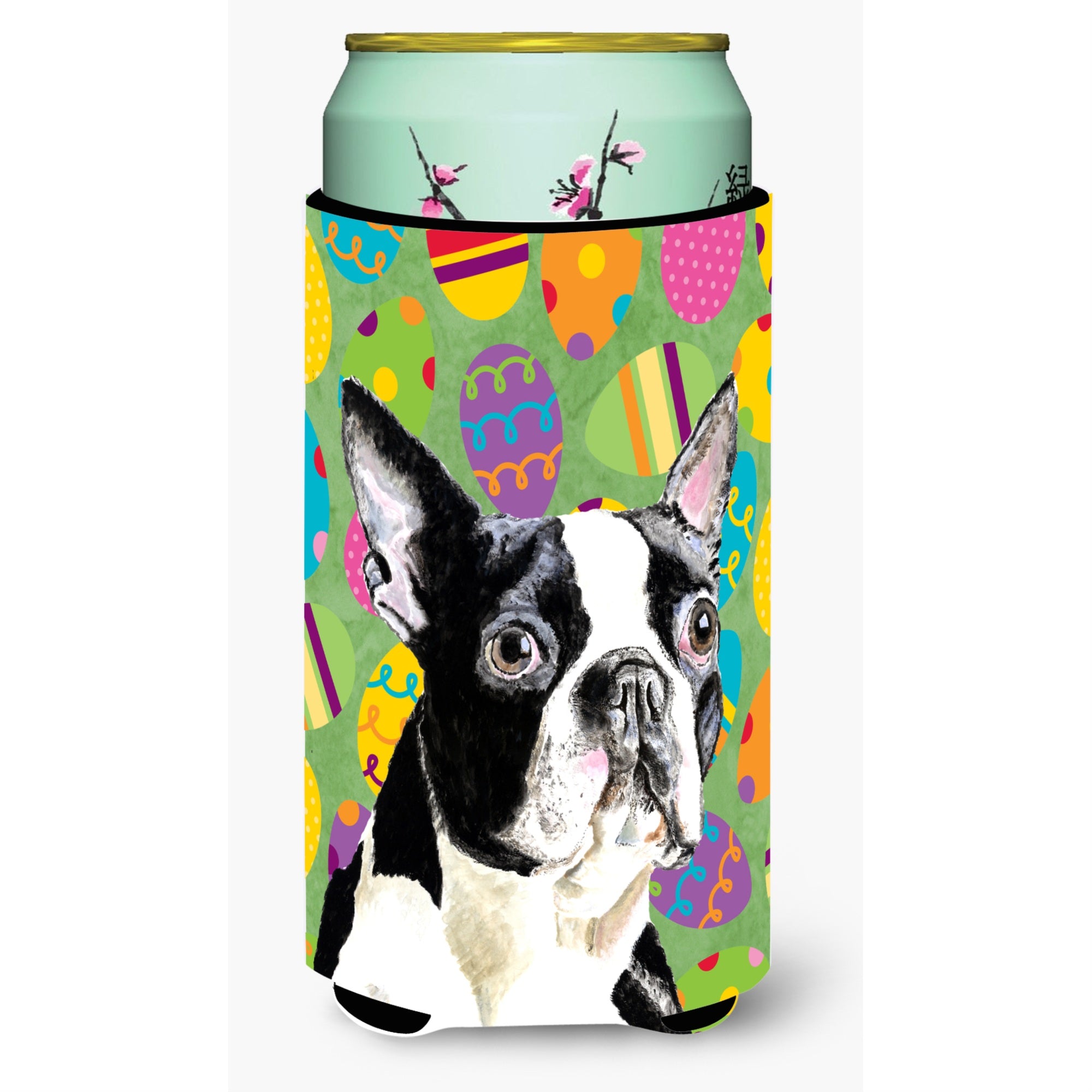 Boston Terrier Easter Eggtravaganza  Tall Boy Beverage Insulator Beverage Insulator Hugger
