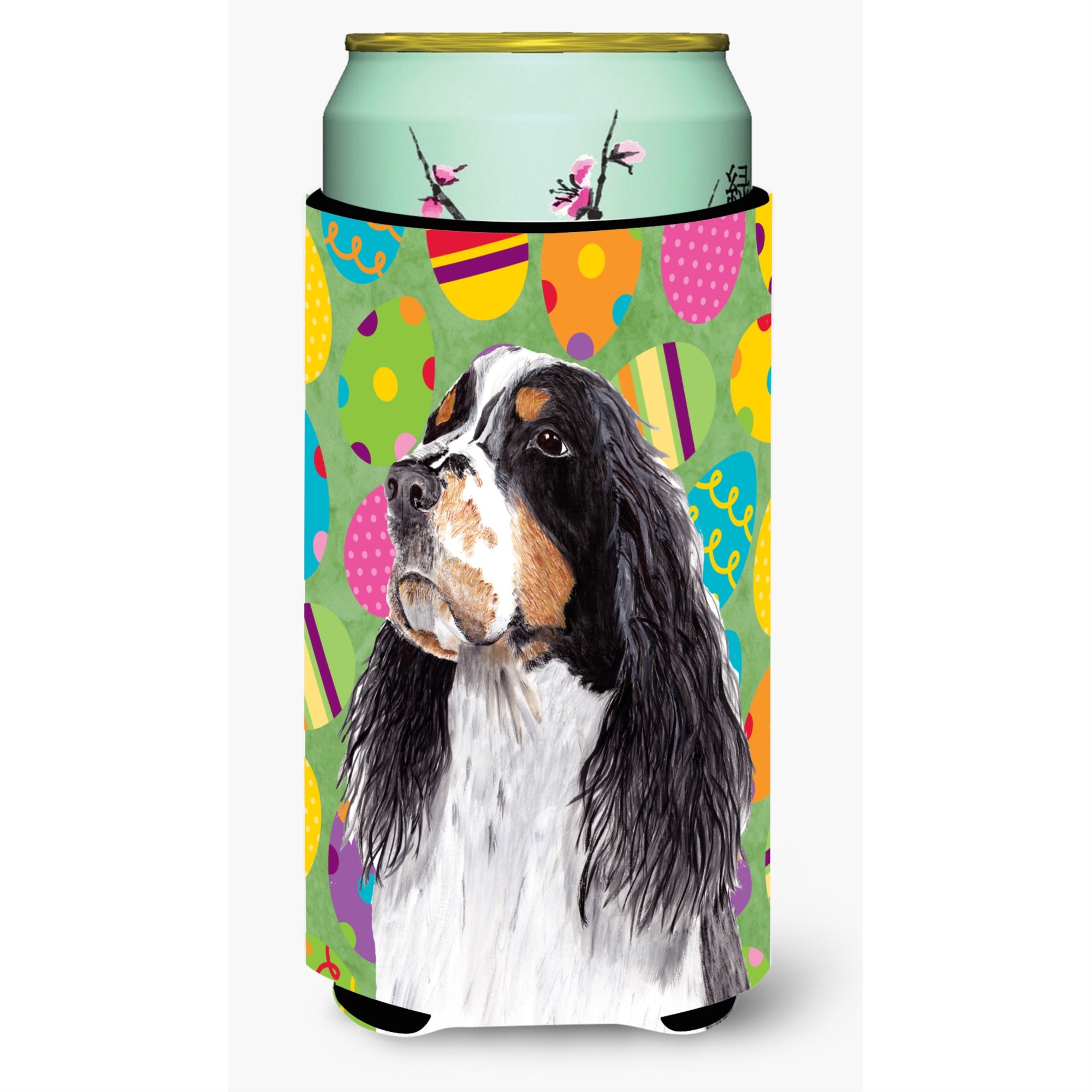 Springer Spaniel Easter Eggtravaganza  Tall Boy Beverage Insulator Beverage Insulator Hugger