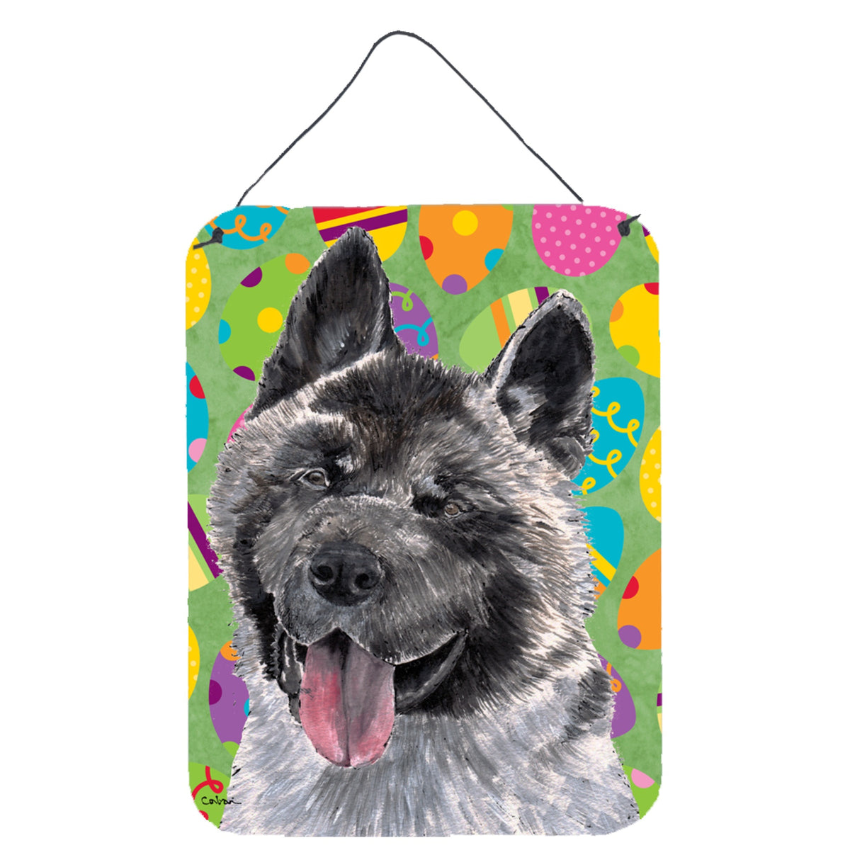 'Caroline'S Treasures Akita Easter Eggtravaganza Wall Or Door Hanging Prints, 16'''' X 12''''''