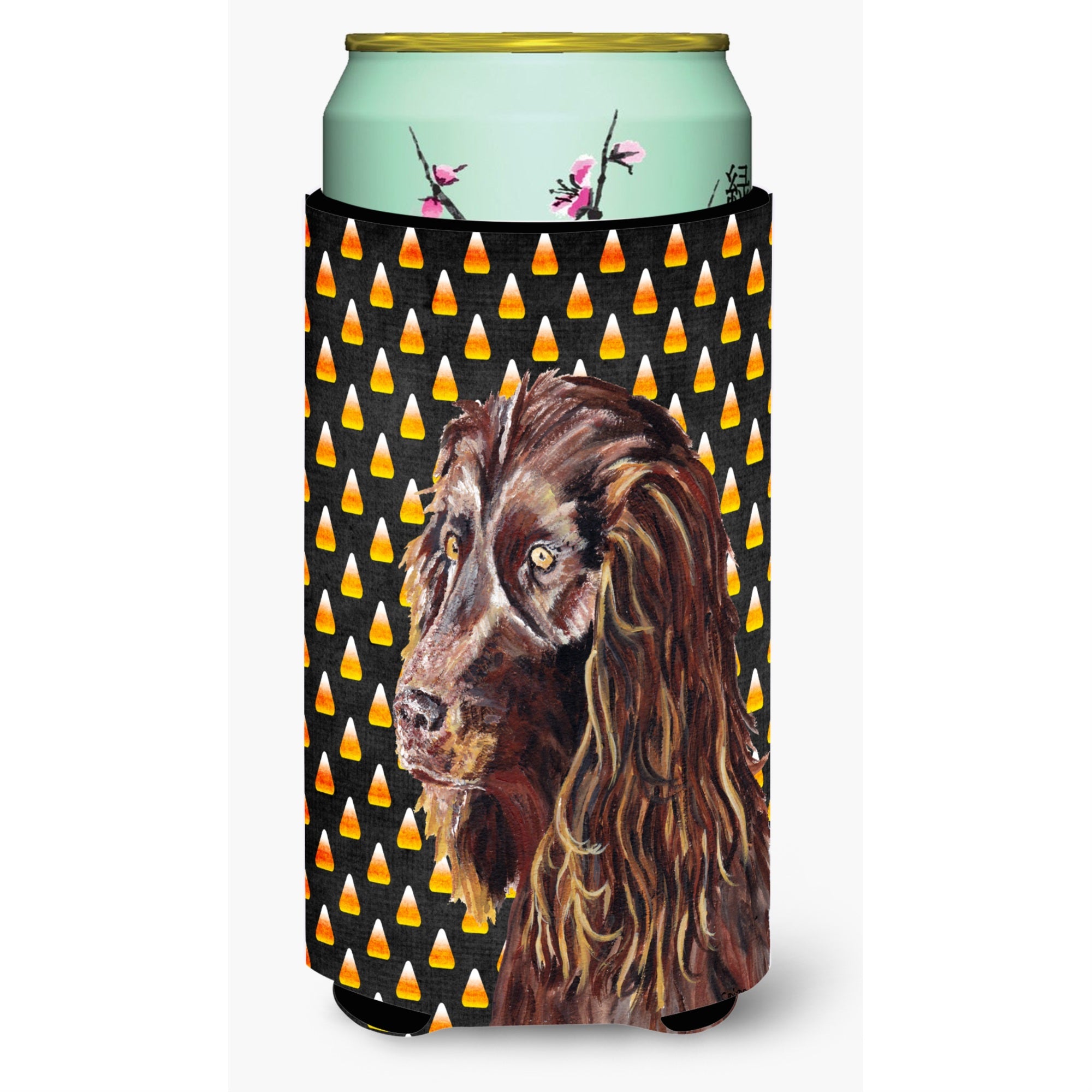 Boykin Spaniel Halloween Candy Corn Tall Boy Beverage Insulator Beverage Insulator Hugger