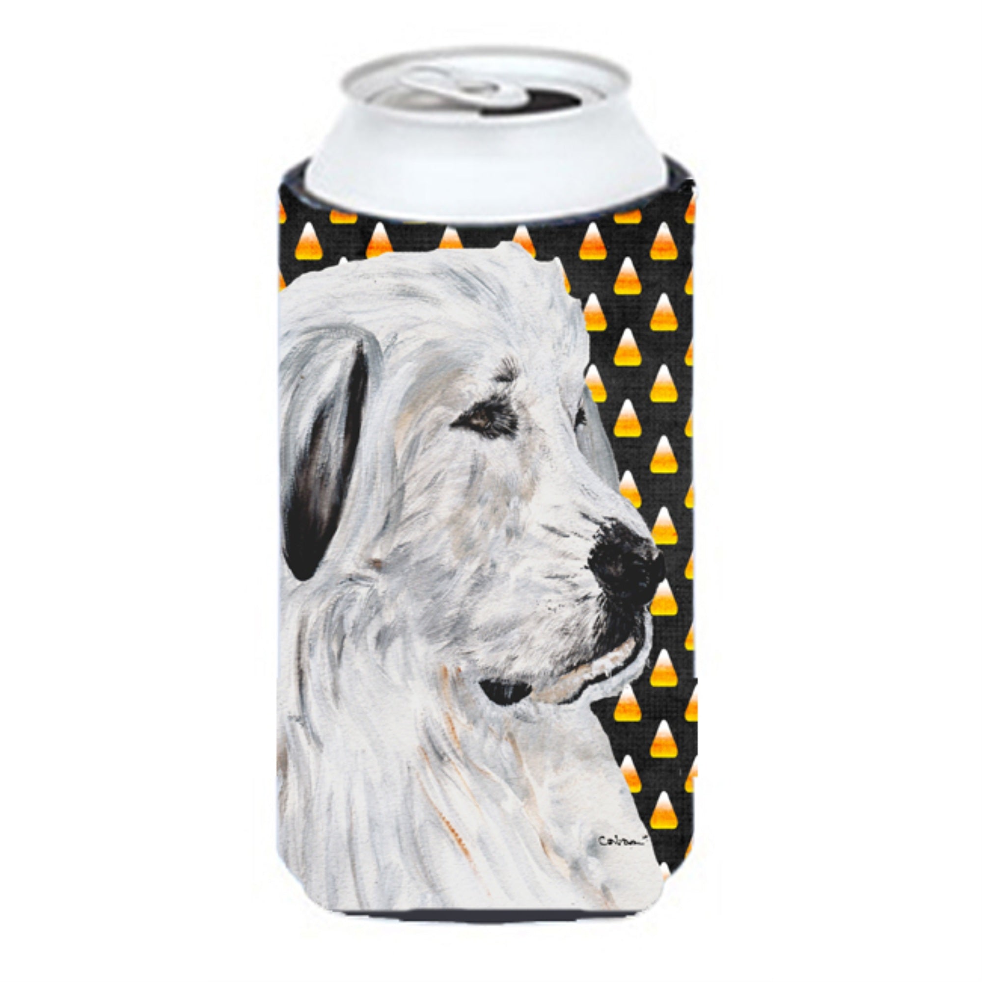 Great Pyrenees Candy Corn Halloween Tall Boy Beverage Insulator Hugger Sc9666Tbc