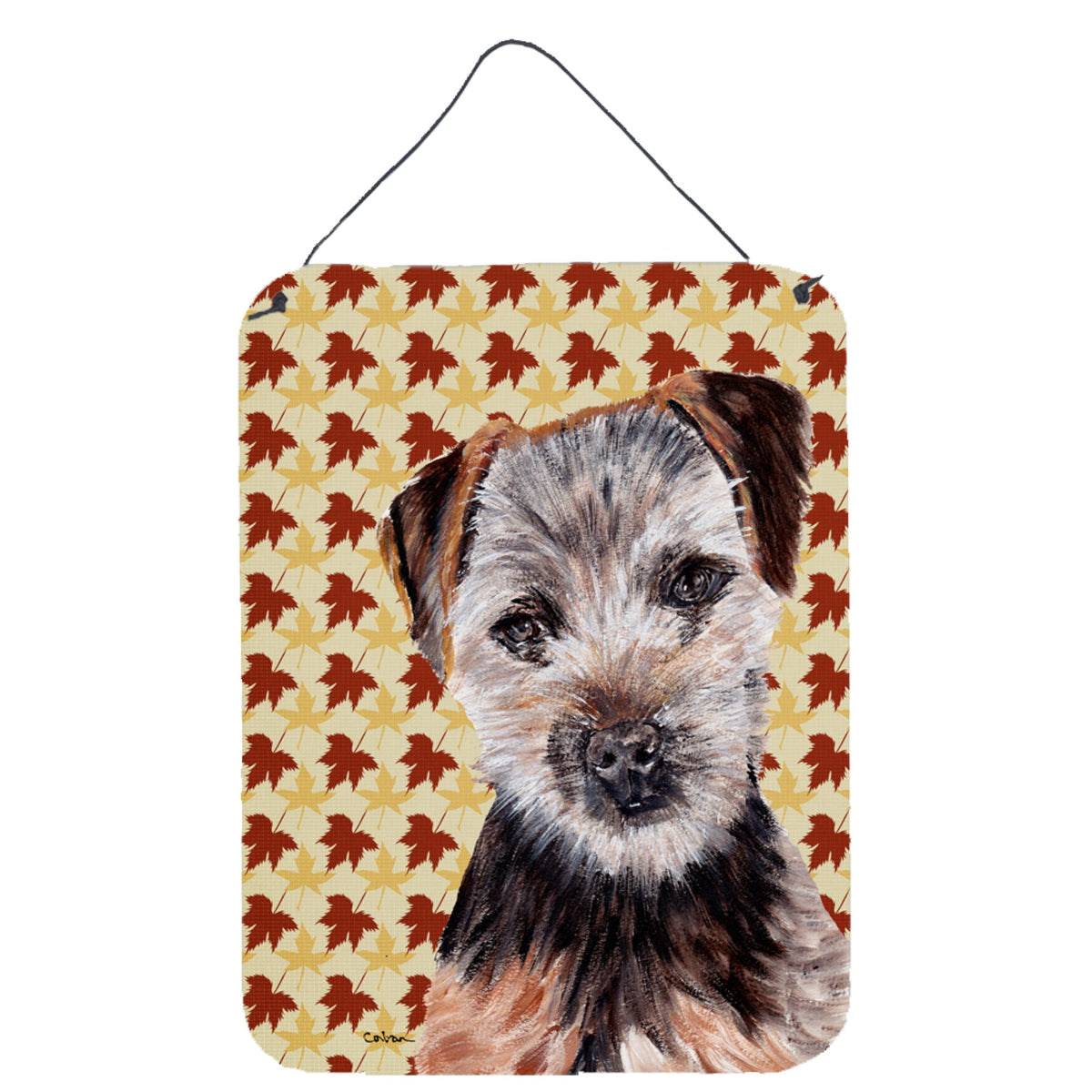 'Caroline'S Treasures Norfolk Terrier Puppy Fall Leaves Wall Or Door Hanging Prints, 16'''' X 12''''''