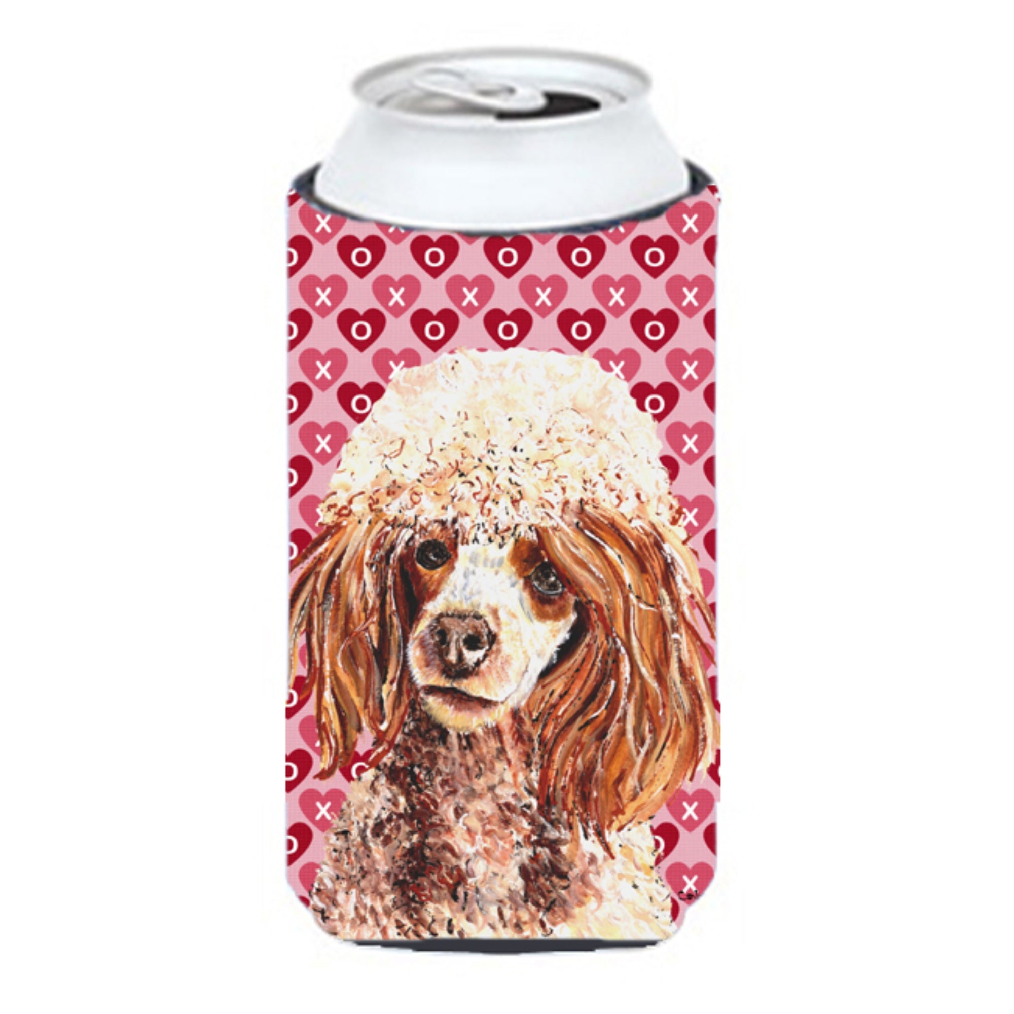 Red Miniature Poodle Hearts And Love Tall Boy Beverage Insulator Hugger Sc9699Tbc