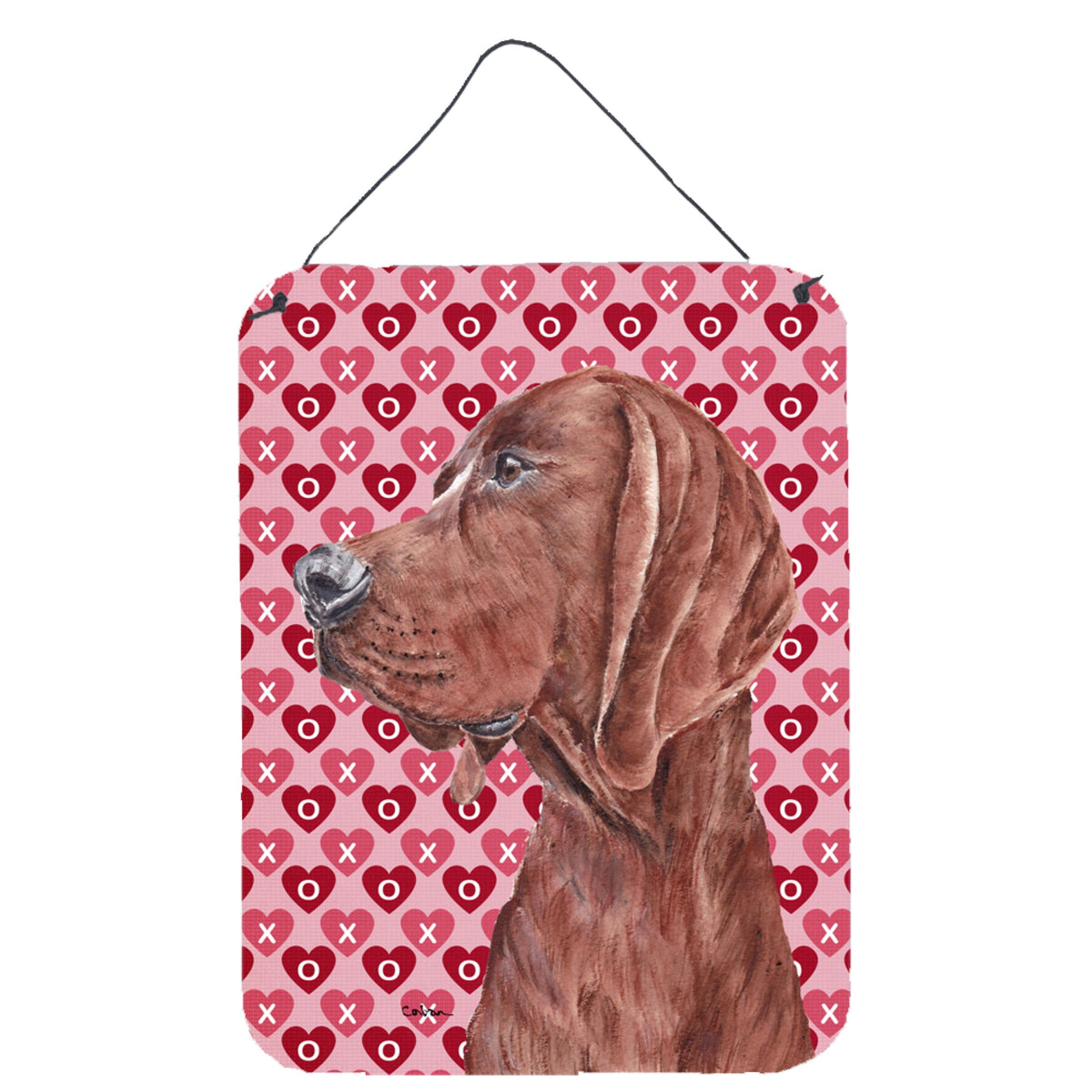 'Caroline'S Treasures Redbone Coonhound Hearts And Love Wall Or Door Hanging Prints, 16'''' X 12''''''