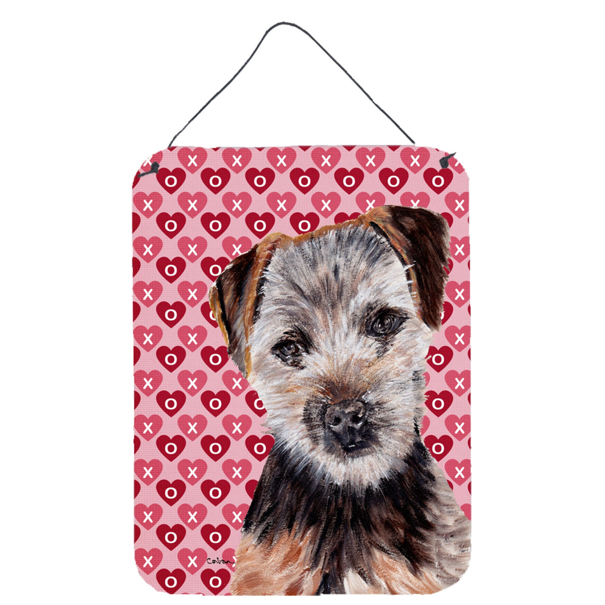 'Caroline'S Treasures Norfolk Terrier Puppy Hearts And Love Wall Or Door Hanging Prints, 16'''' X 12''''''