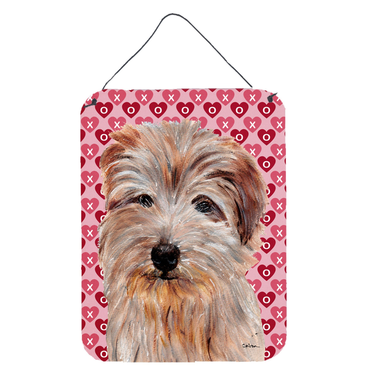 'Caroline'S Treasures Norfolk Terrier Hearts And Love Wall Or Door Hanging Prints, 16'''' X 12''''''