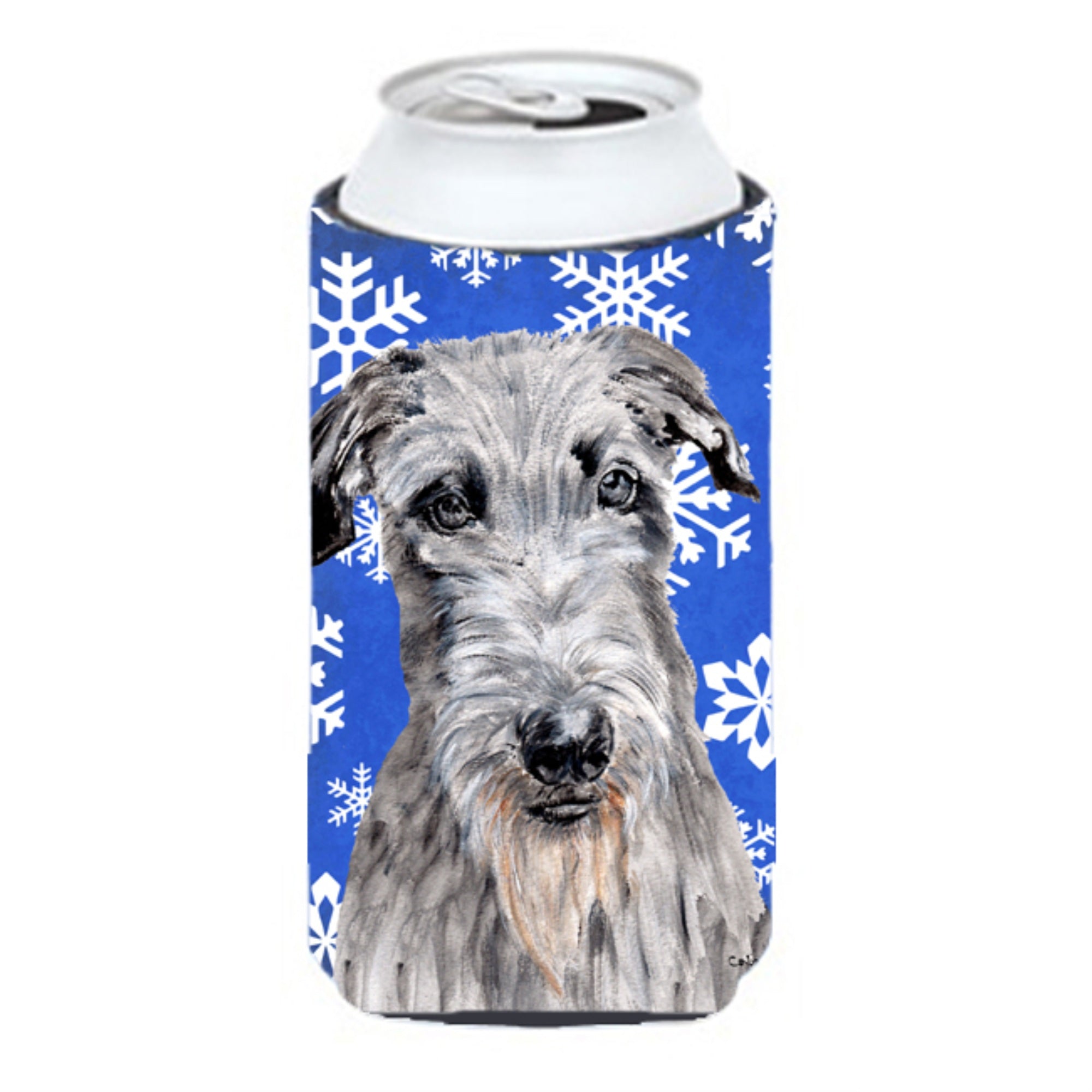 Scottish Deerhound Winter Snowflakes Tall Boy Beverage Insulator Hugger SC9778TBC