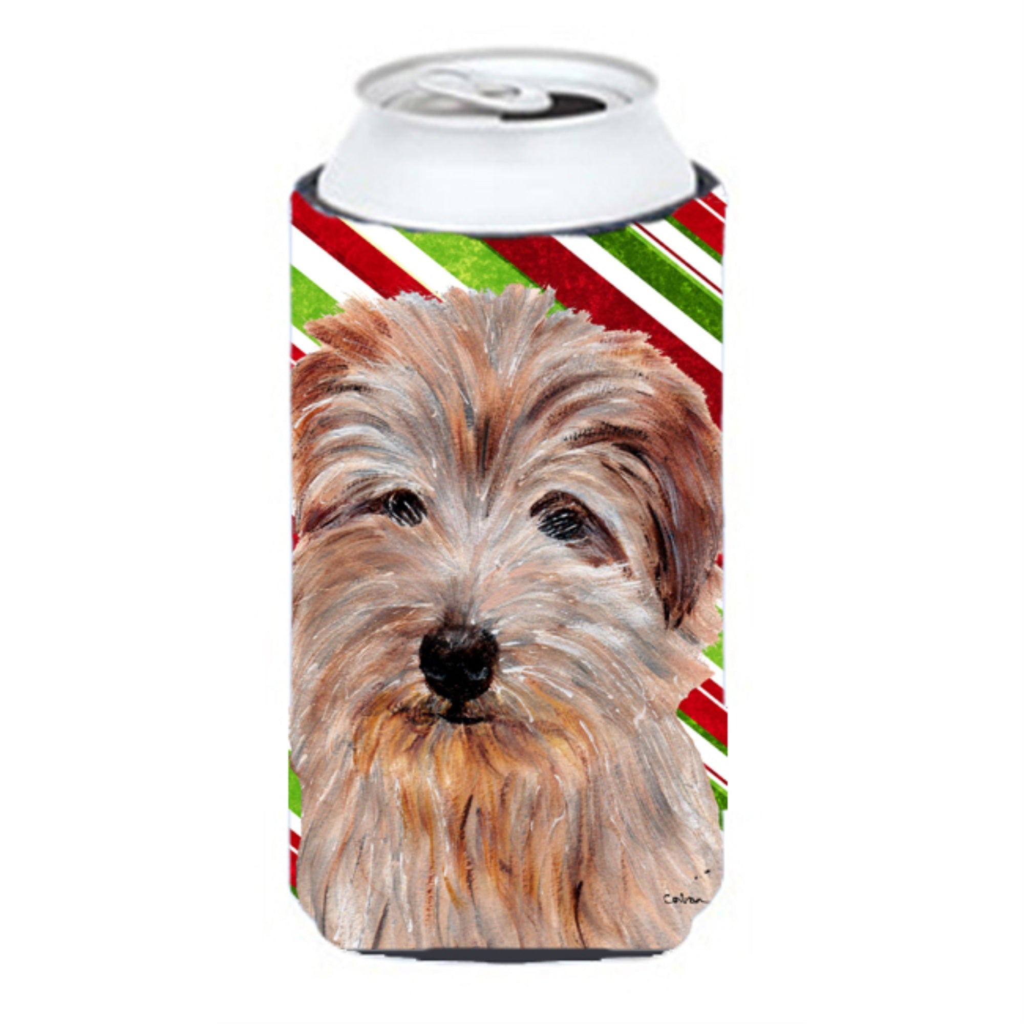 Norfolk Terrier Candy Cane Christmas Tall Boy Beverage Insulator Hugger Sc9808Tbc