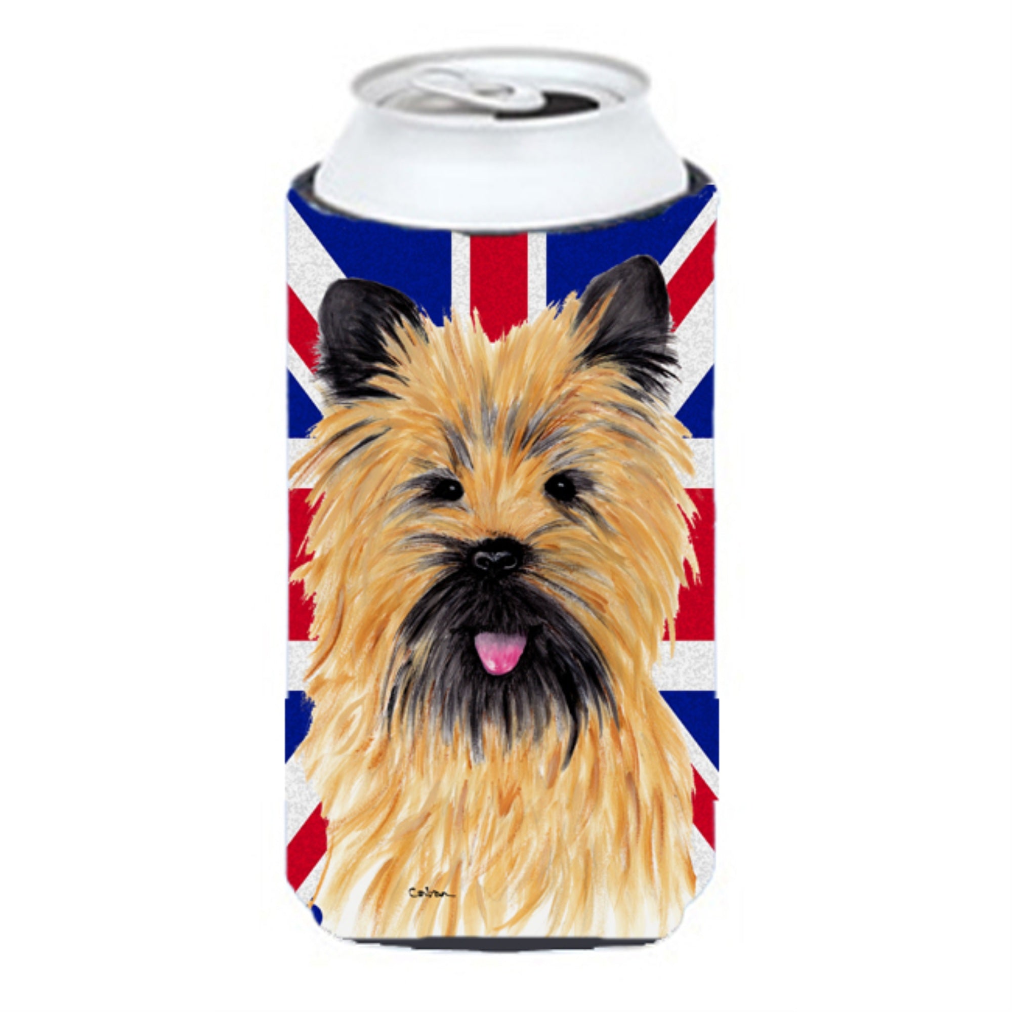Cairn Terrier With English Union Jack British Flag Tall Boy Beverage Insulator Hugger Sc9832Tbc