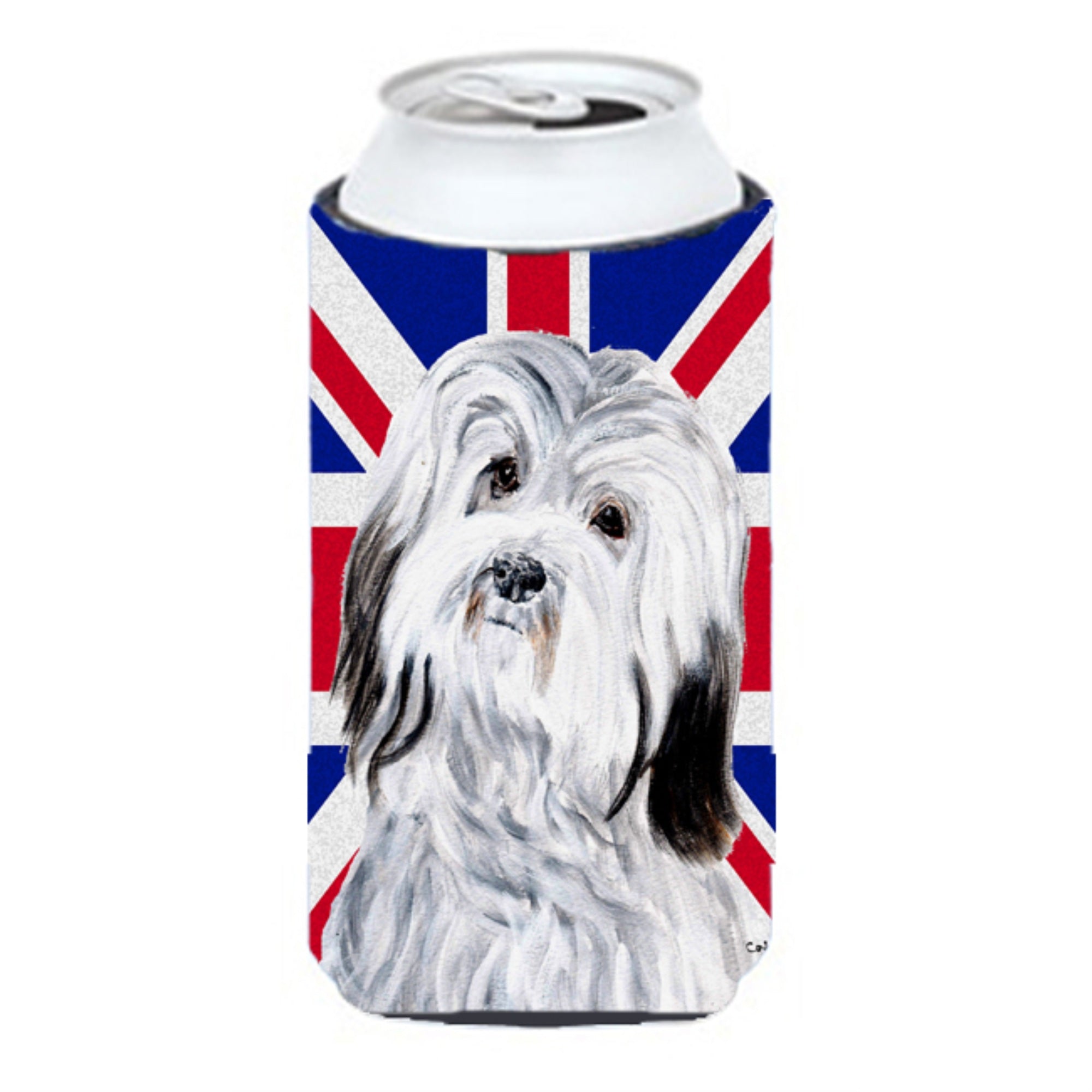 Havanese With English Union Jack British Flag Tall Boy Beverage Insulator Hugger Sc9874Tbc
