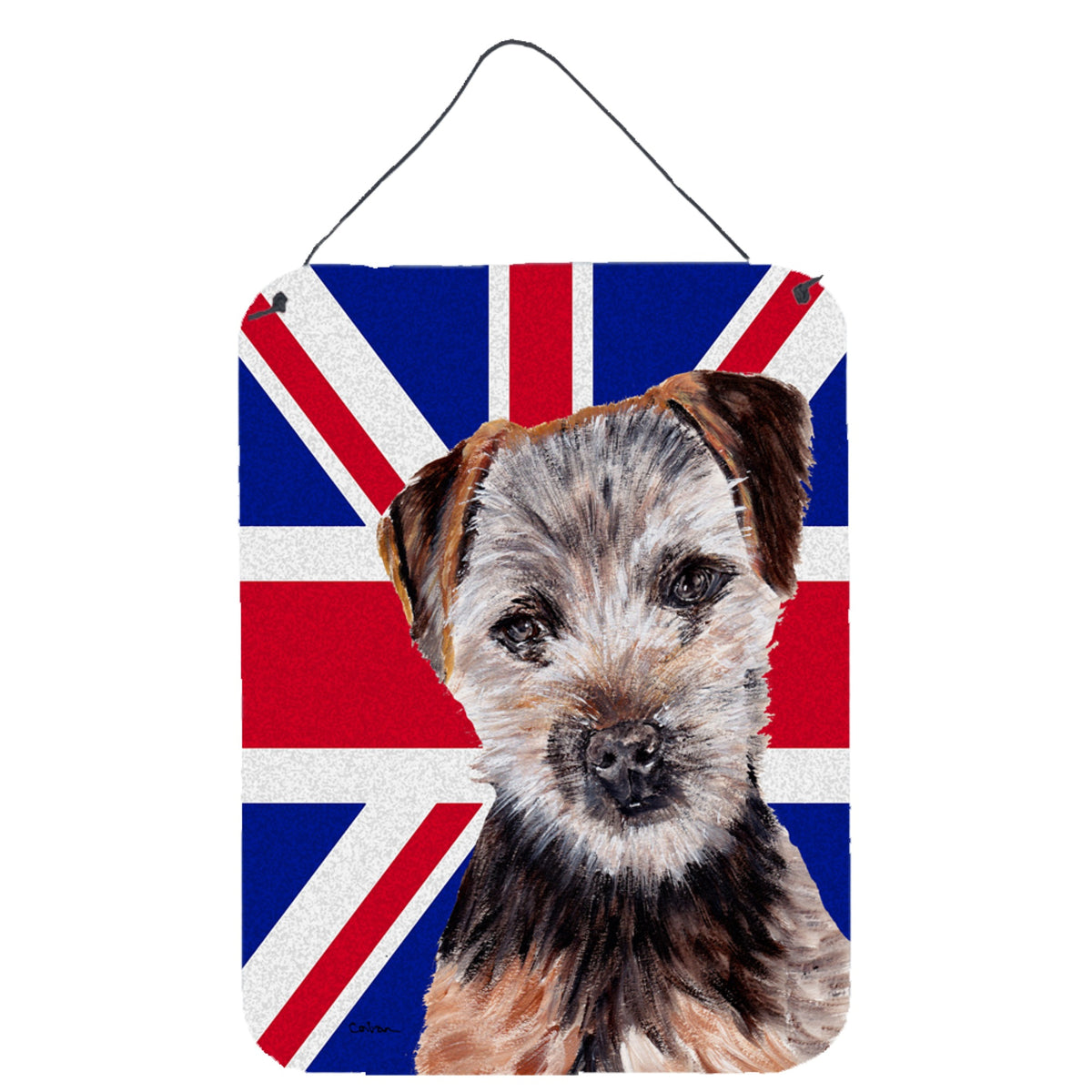 'Caroline'S Treasures Norfolk Terrier Puppy With English Union Jack British Flag Wall Or Door Hanging Prints, 16'''' X 12''''''