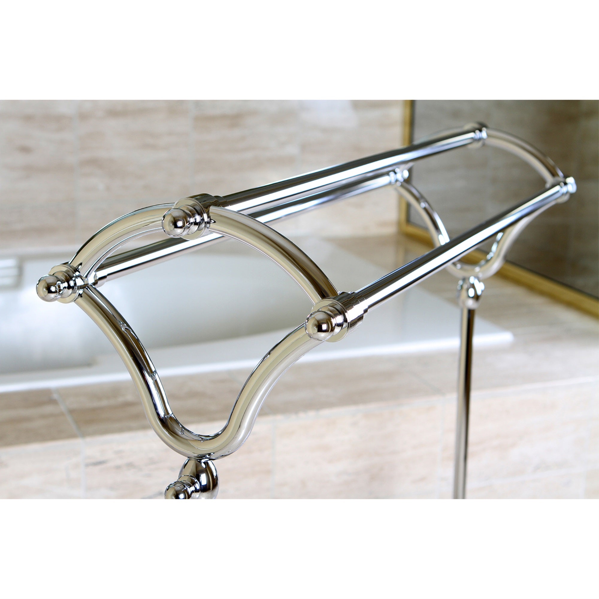 Kingston Brass SCC2281 Pedestal Y-Type Towel Rack  Polished Chrome