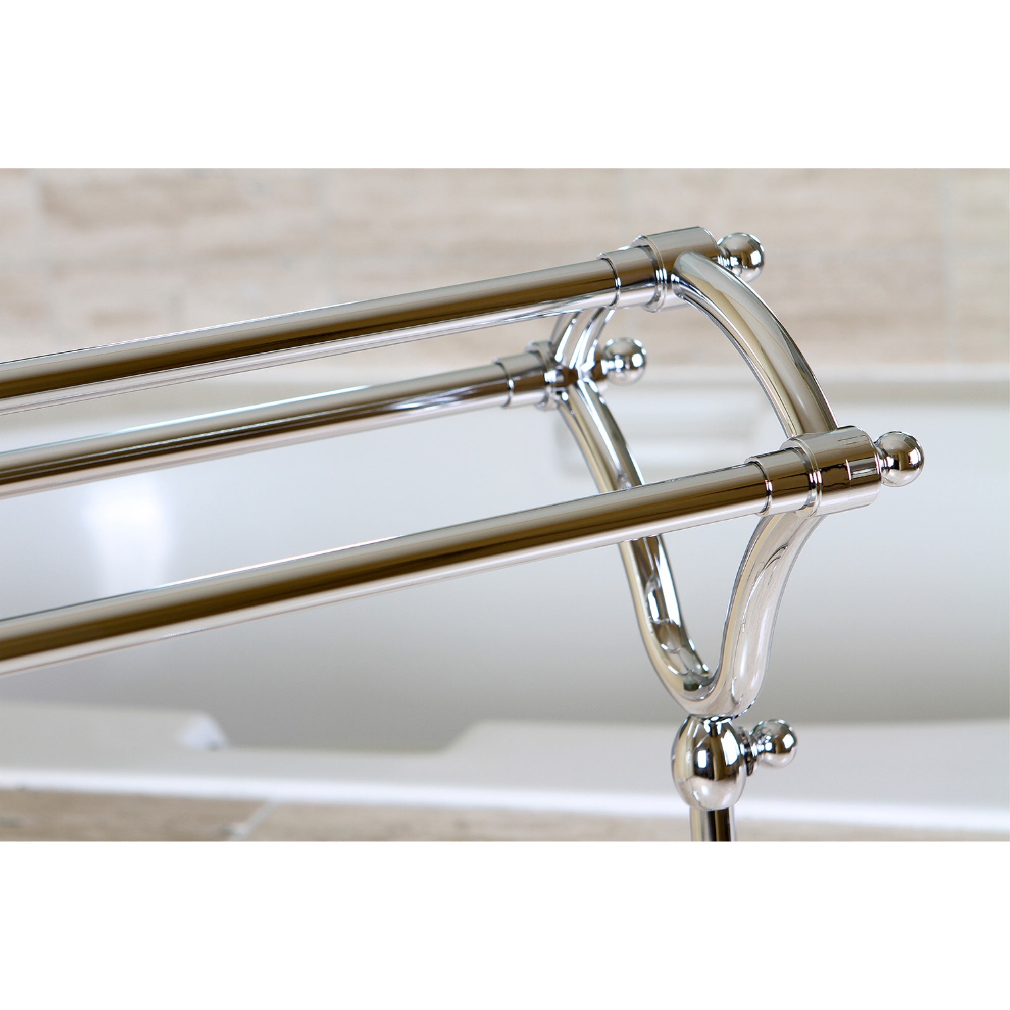 Kingston Brass SCC2281 Pedestal Y-Type Towel Rack  Polished Chrome
