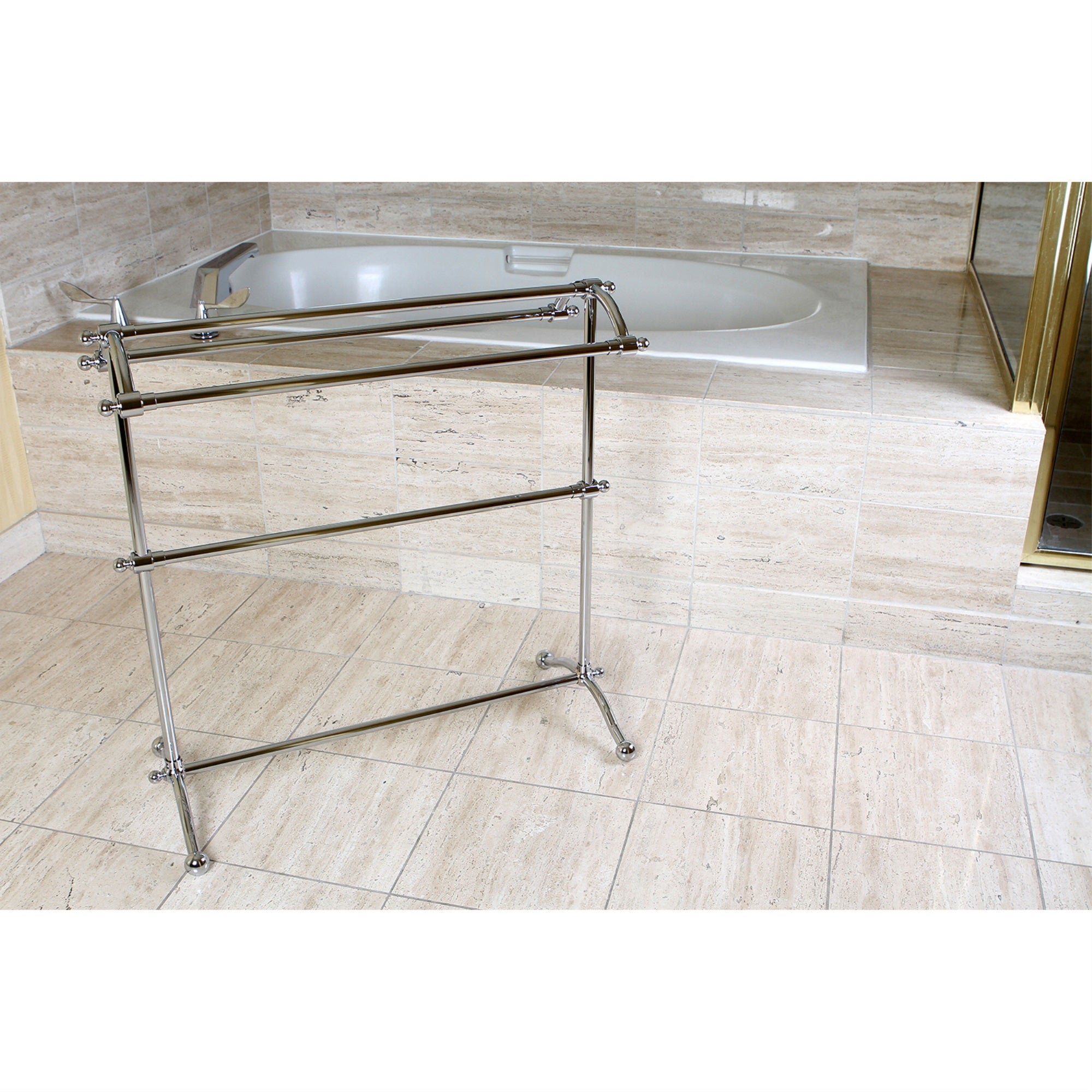 Kingston Brass SCC2291 Pedestal Towel Rack  Polished Chrome