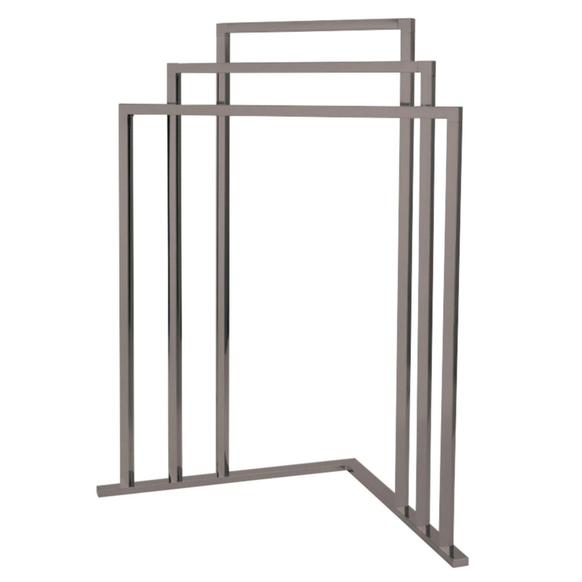 Kingston Brass Scc8278 L Shape 3-Tier Steel Construction Corner Towel Rack, Brushed Nickel