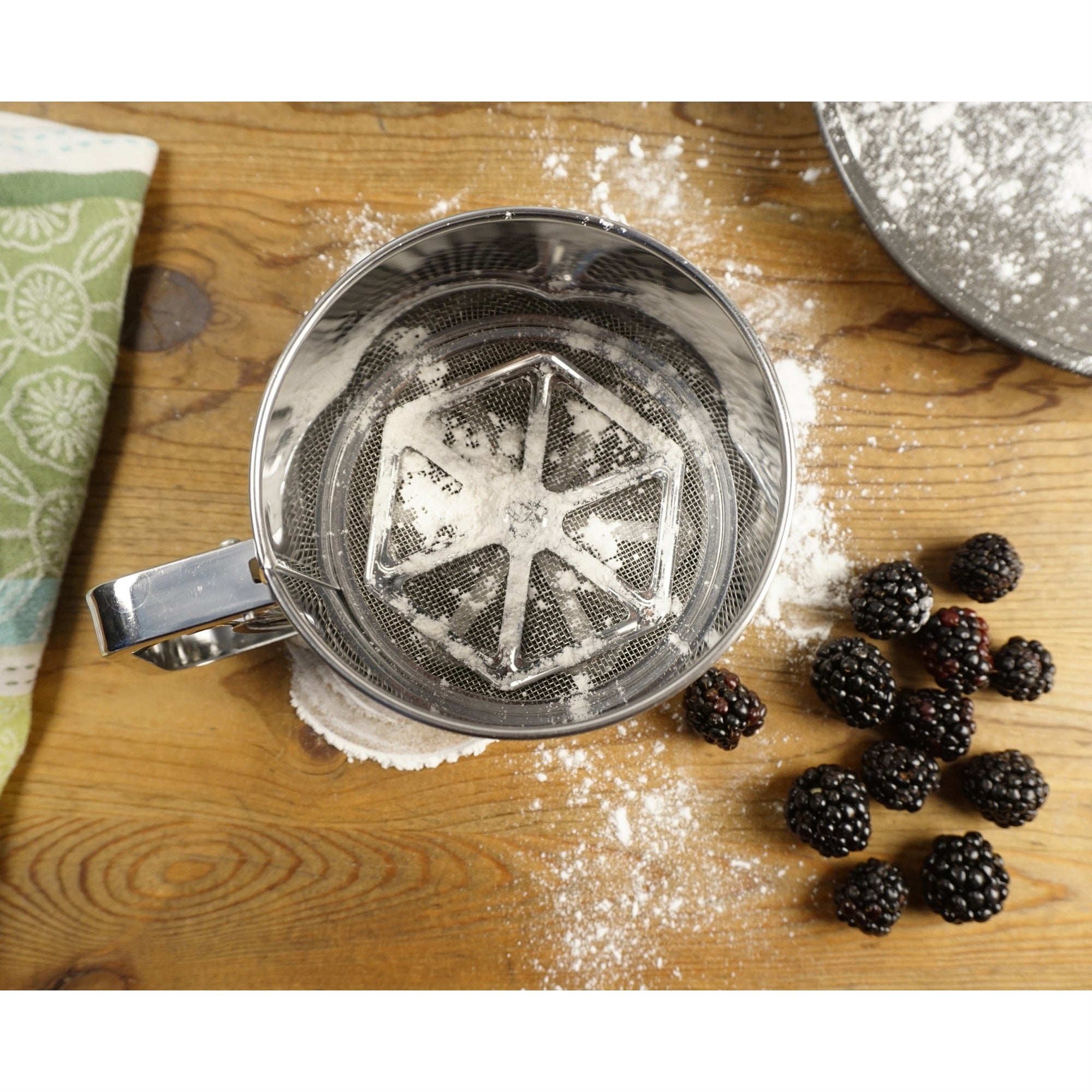 RSVP Triple Mesh Flour Sifter - 3 Cup