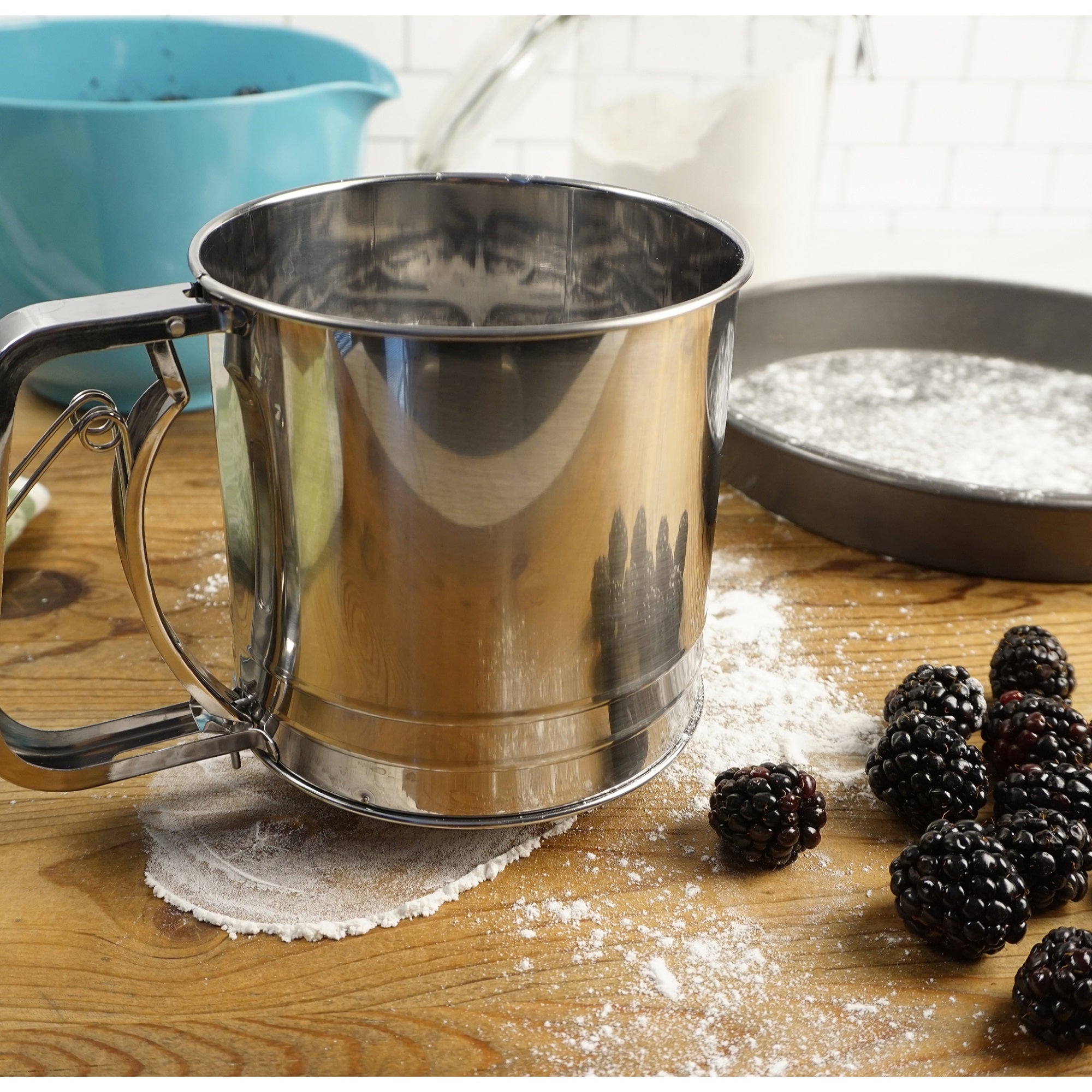 RSVP Triple Mesh Flour Sifter - 5 Cup