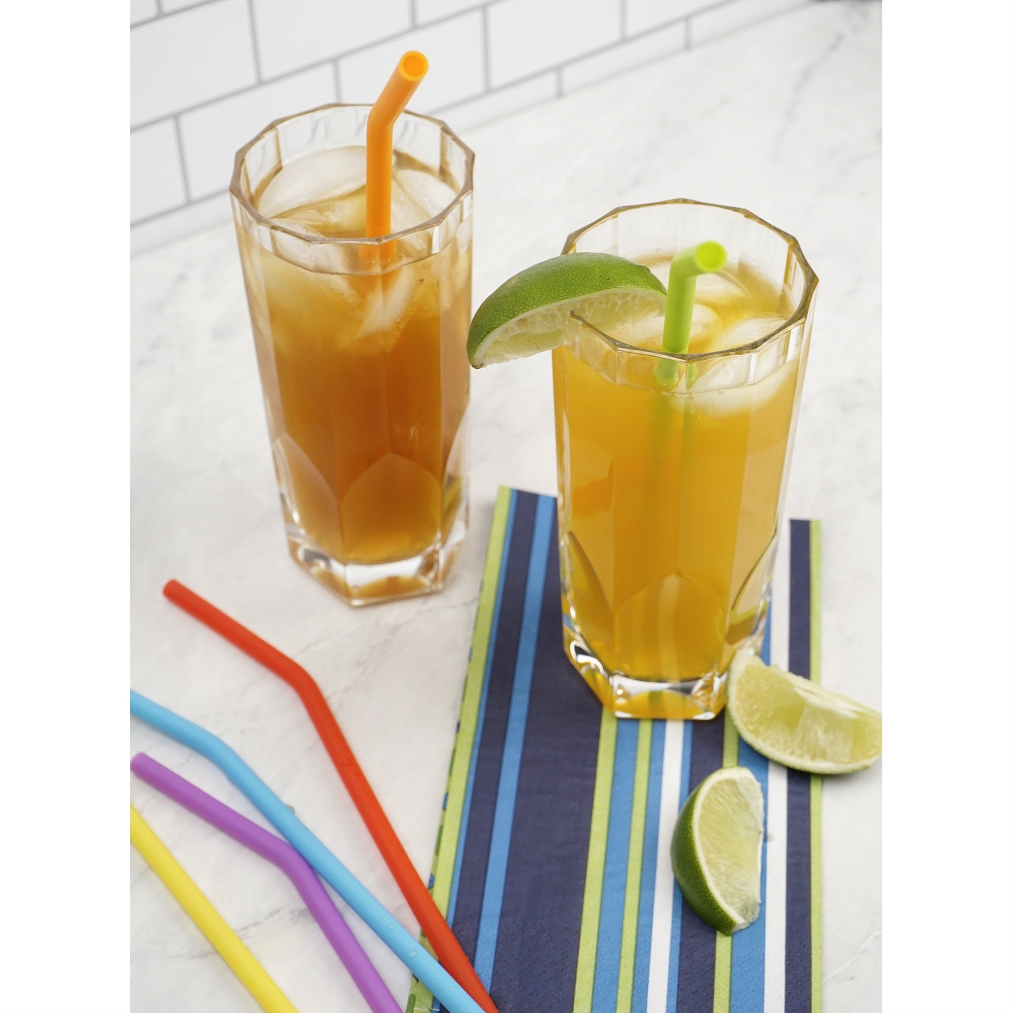 RSVP 10in Silicone Straw Set Of 6
