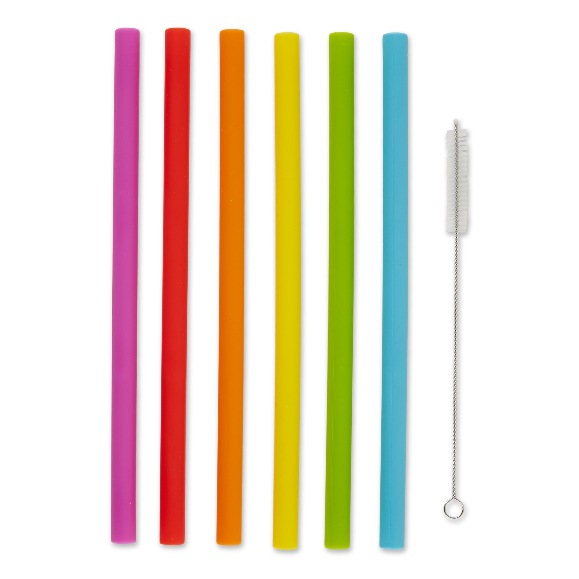 Rsvp 10In Silicone Smoothie Straw Set Of 6