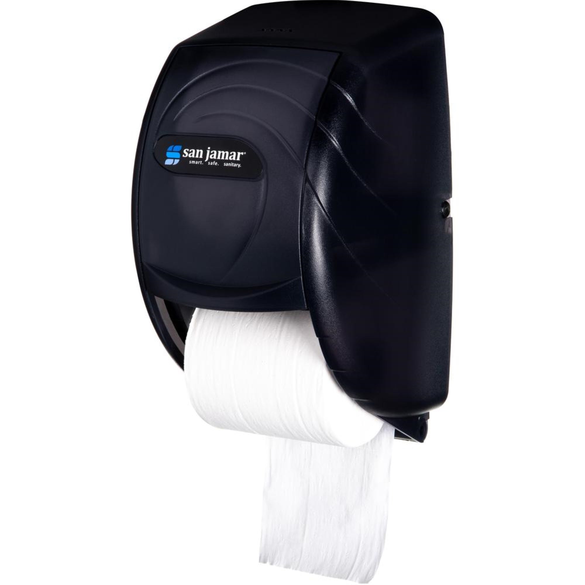 San Jamar Duett Standard Bath Tissue Dispenser - Roll Dispenser - 2 X Roll - 12.8 Height X 7.5 Width X 7 Depth - Plastic - Black
