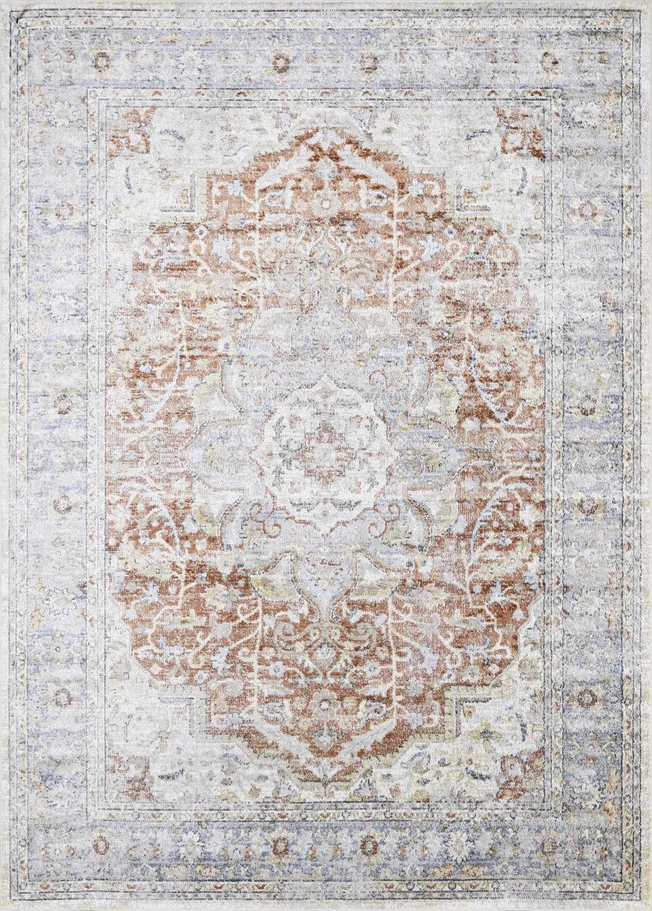 Emke Cream Washable 7ft Runner Rug