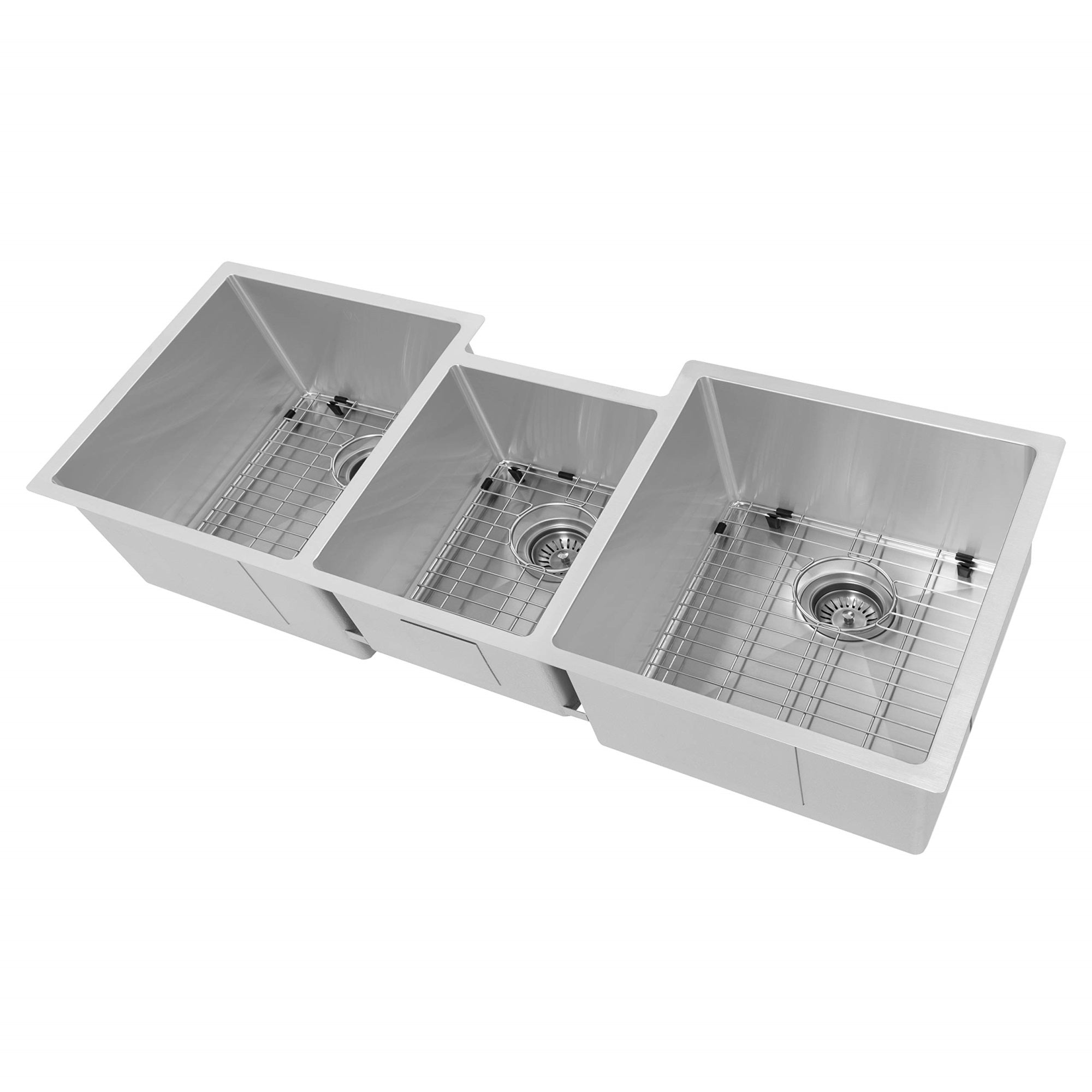 Zline 45'' Breckenridge Undermount Triple Bowl Stainless Steel Kitchen Sink With Bottom Grid And Accessories (Slt-45)