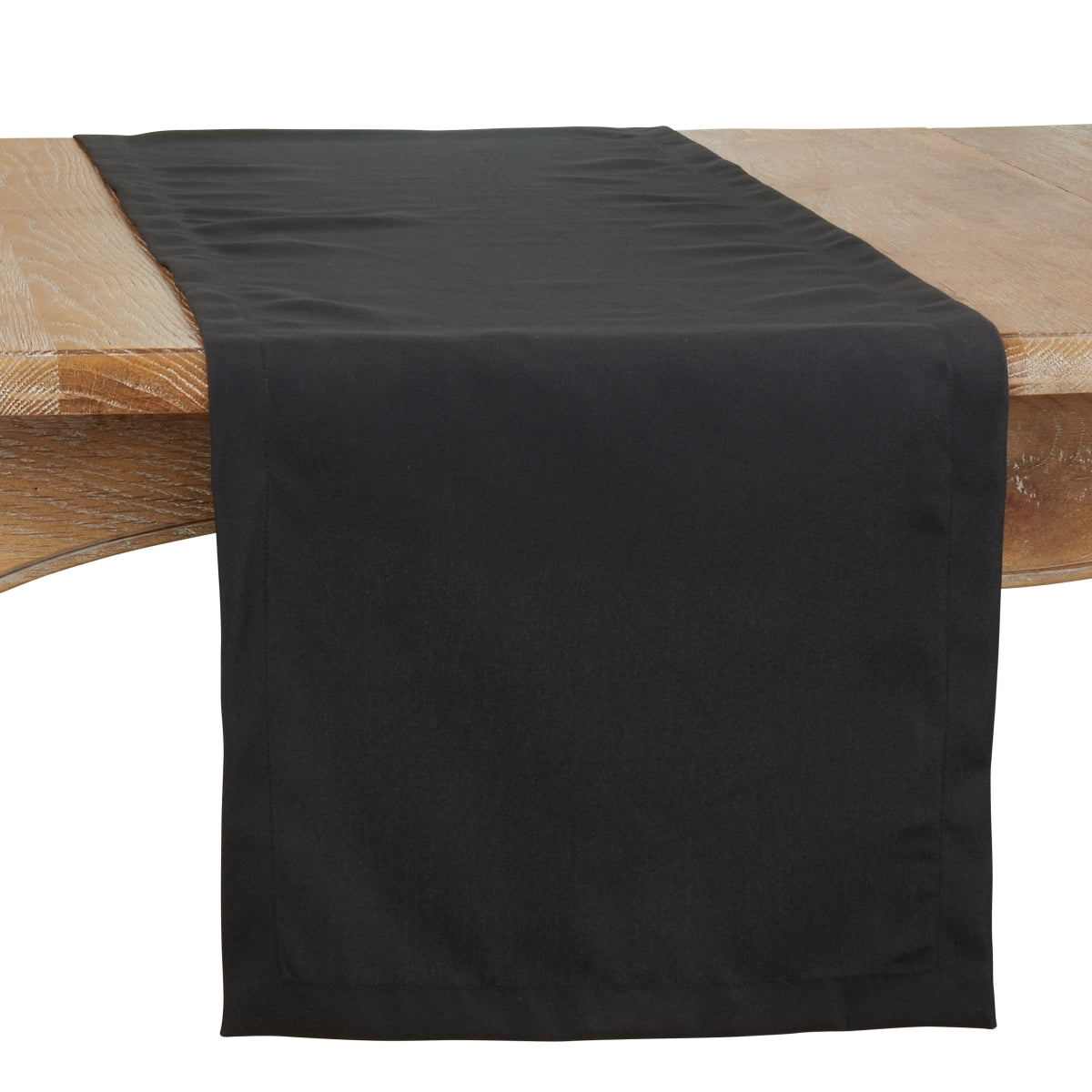 Saro 321.BK16120B 16 x 120 in. Casual Design Everyday Oblong Table Runner  Black