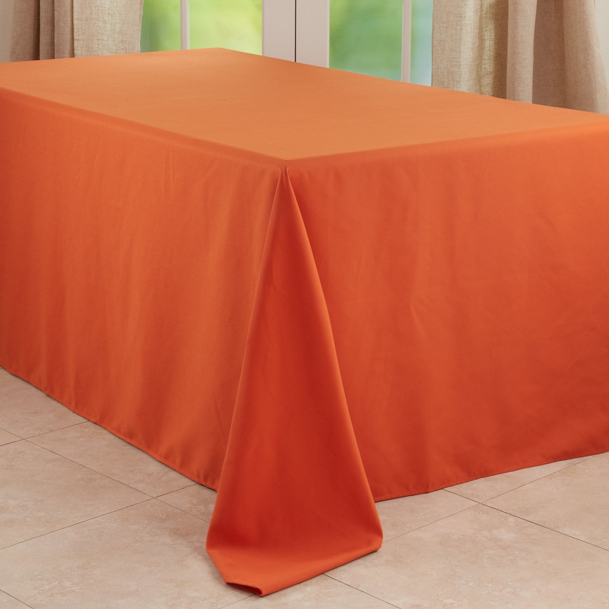 Saro 321.PM90156B 90 x 156 in. Casual Design Everyday Oblong Tablecloth  Pink