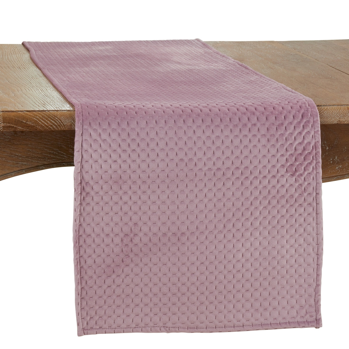 Saro 9036.LV1672B 16 x 72 in. Pinsonic Velvet Oblong Table Runner, Lavender