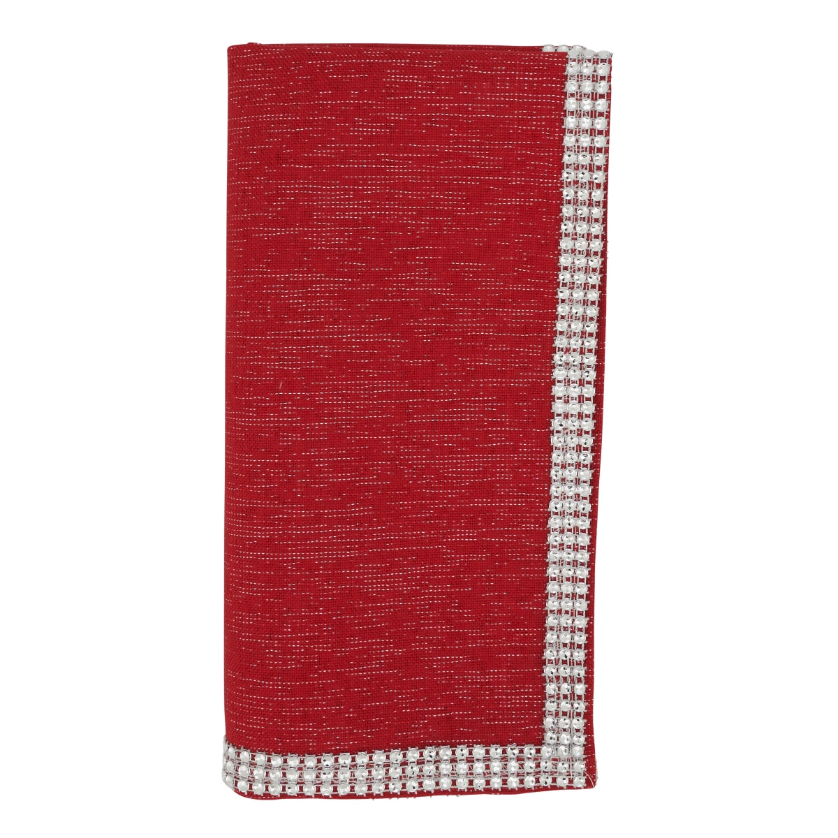 Saro Lifestyle 315.R20S 20 in. Studded Design Table Napkins  Red - Set of 4