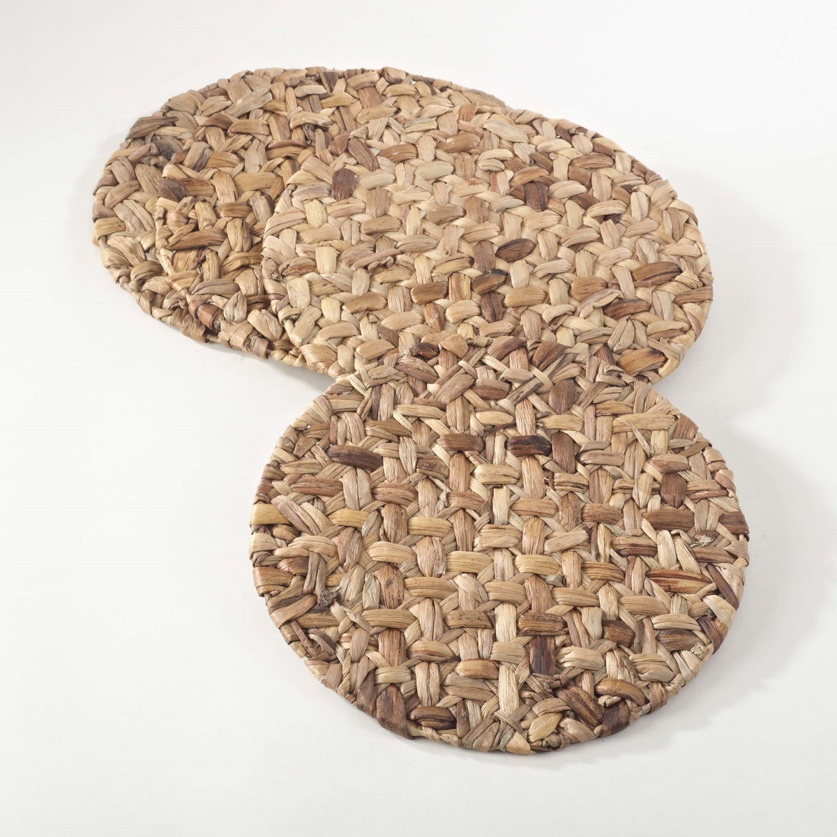 SARO 1125.N15R 15 in. Round Woven Sea Grass Placemat - Natural  Set of 4