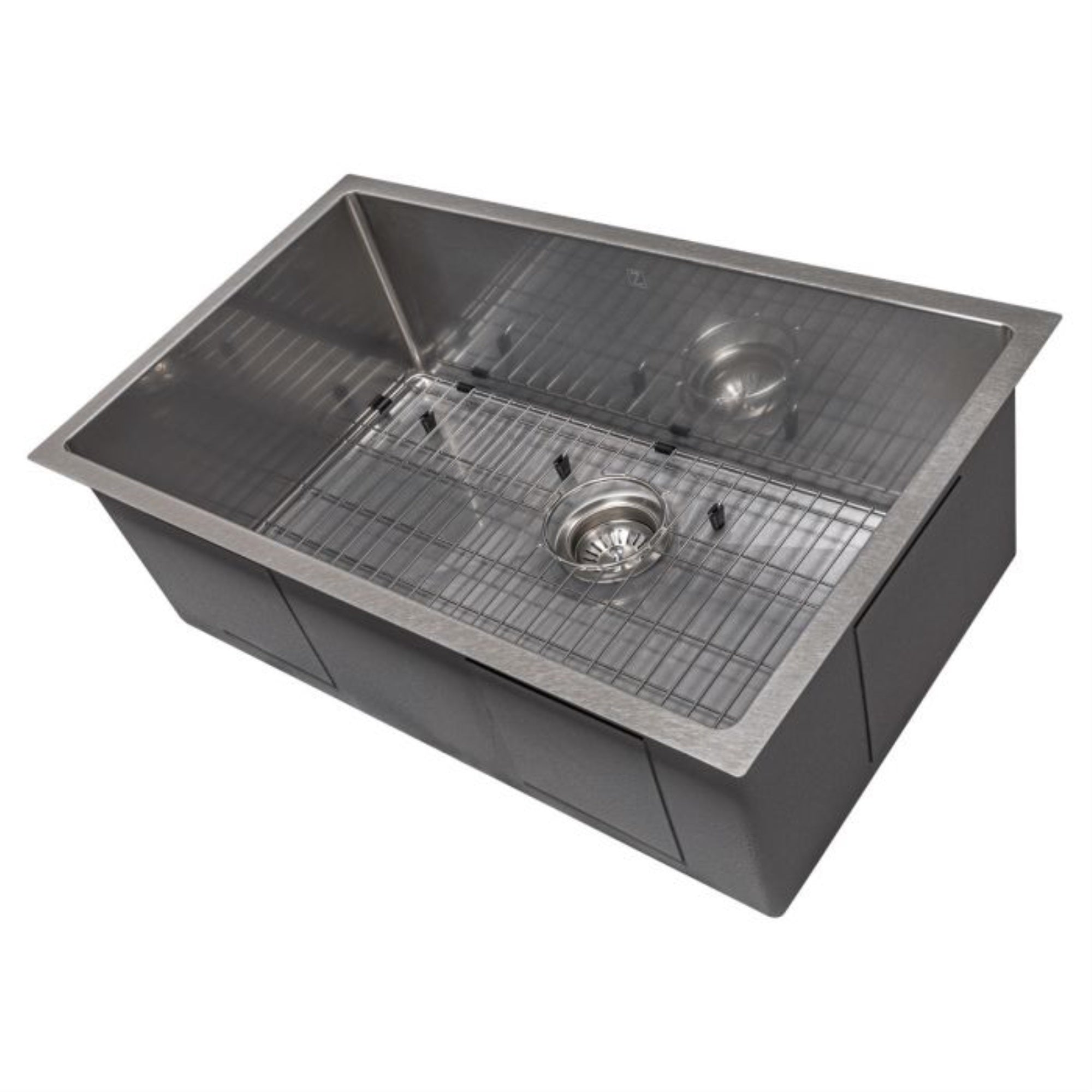 Zline 30'' Meribel Undermount Single Bowl Fingerprint Resistant Stainless Steel Kitchen Sink With Bottom Grid (Srs-30S)