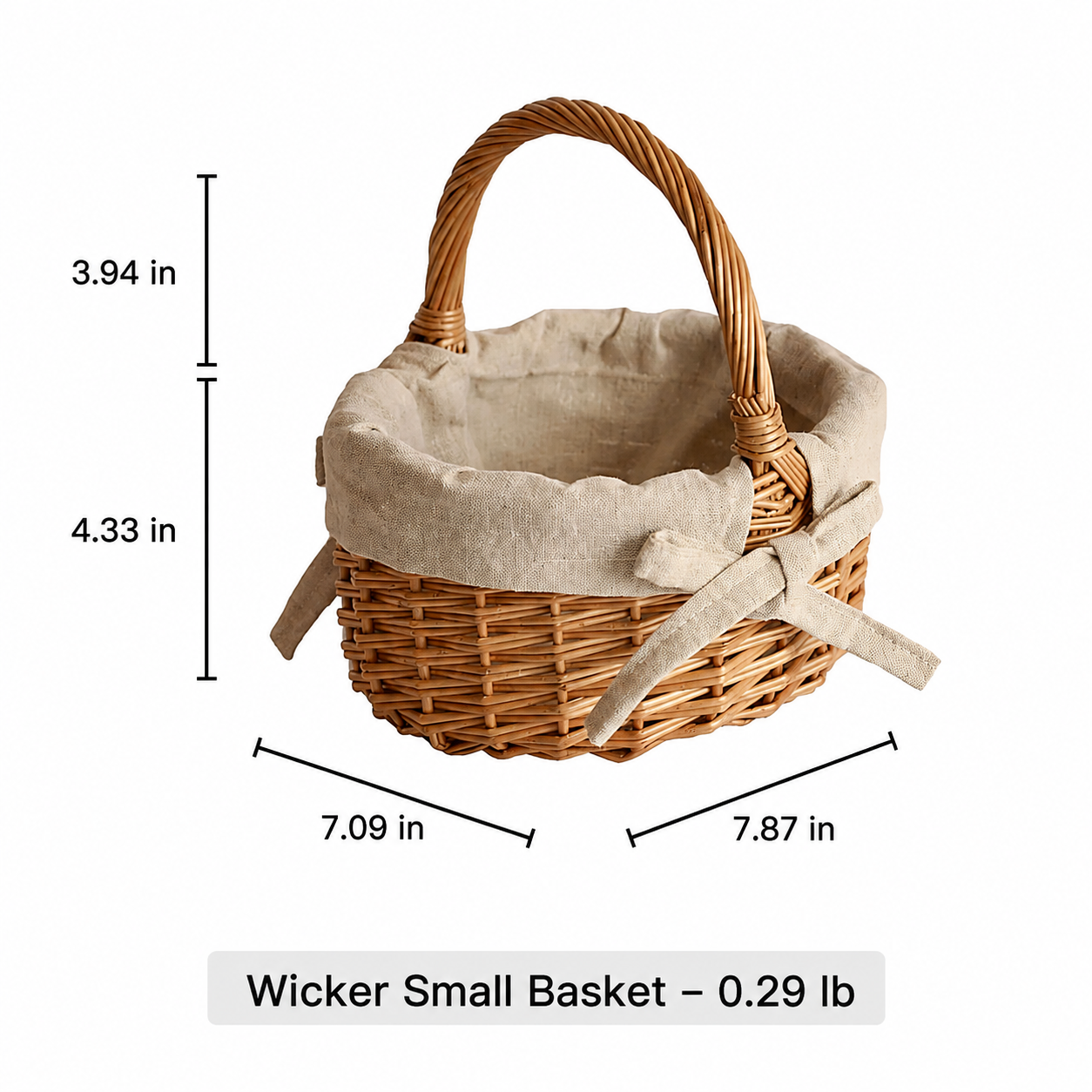 Linen-Lined Mini Basket