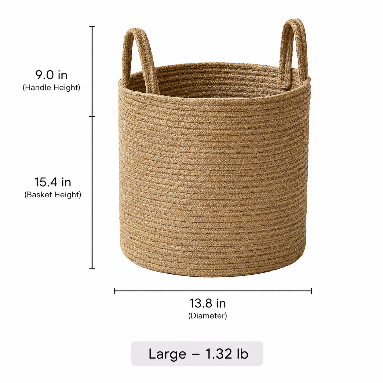 Natural Rope Laundry Basket