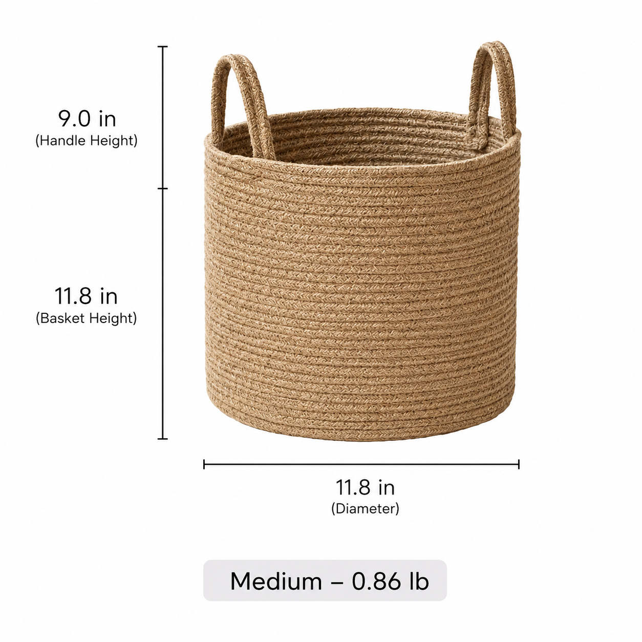 Natural Rope Laundry Basket